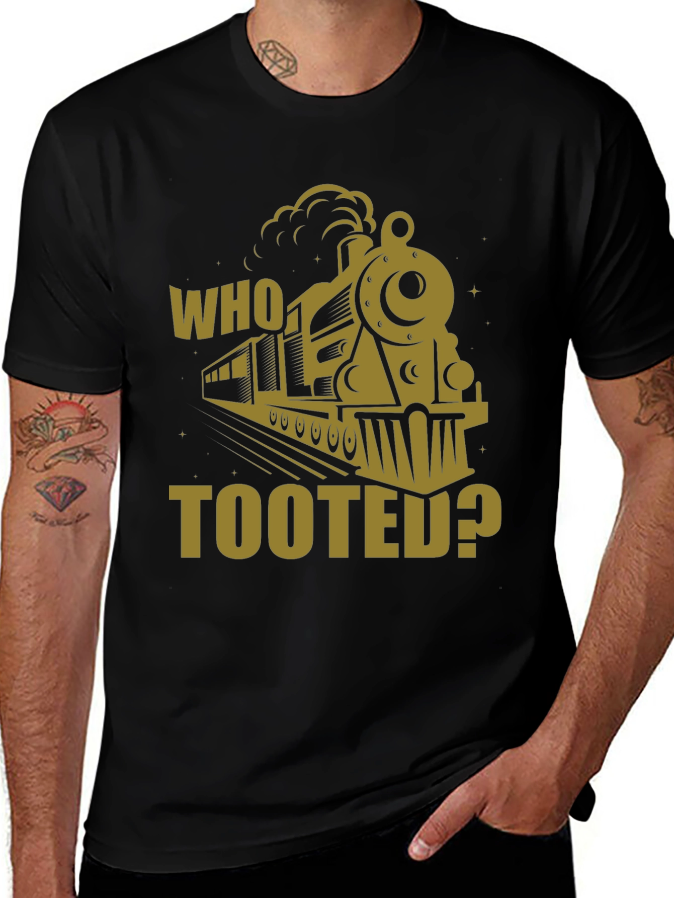 Variant 22 of Who Tooted? Train Graphic Tee
