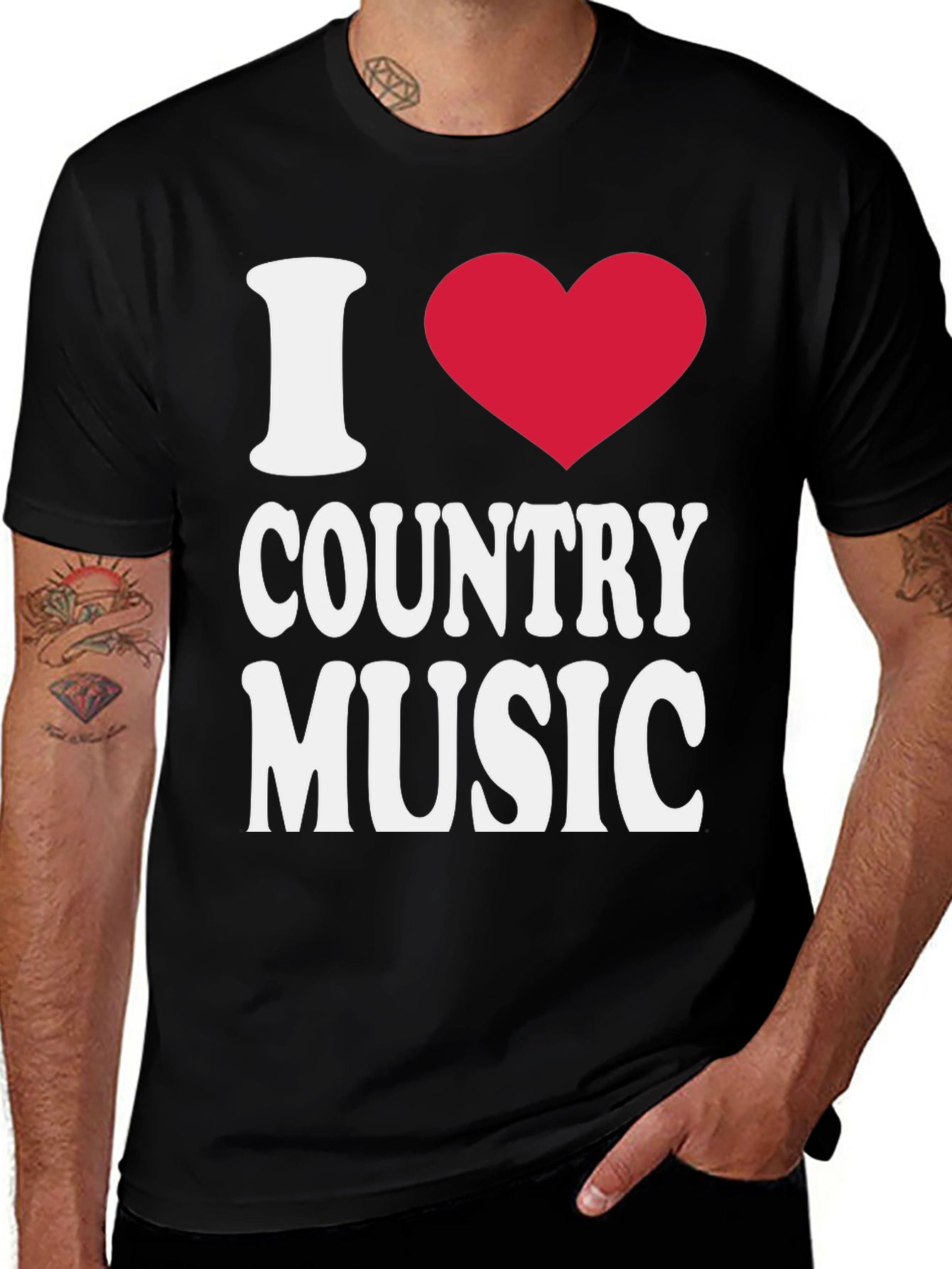 Variant 24 of I Love Country Music Graphic T-Shirt