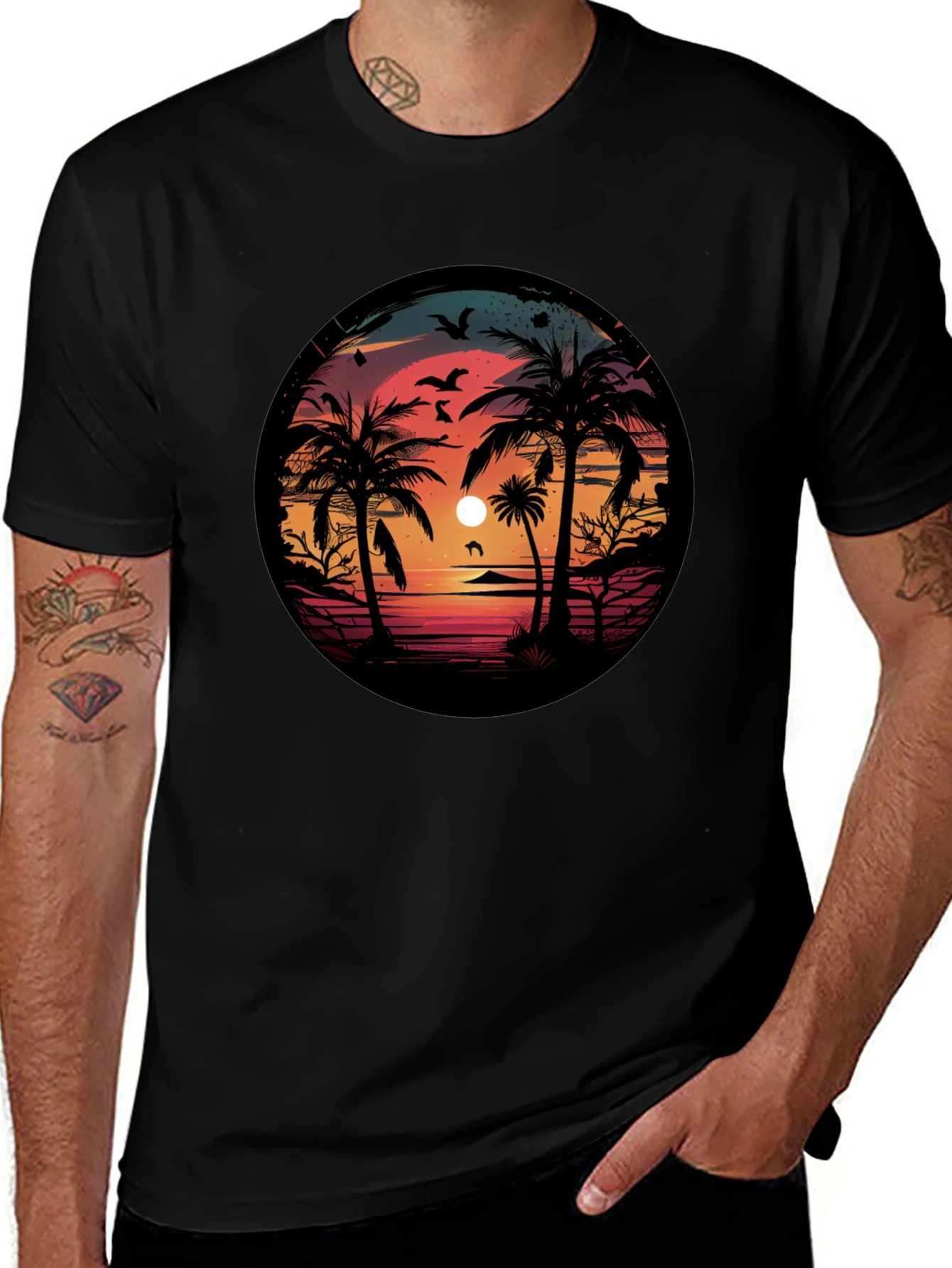 Variant 11 of Tropical Sunset Graphic Tee