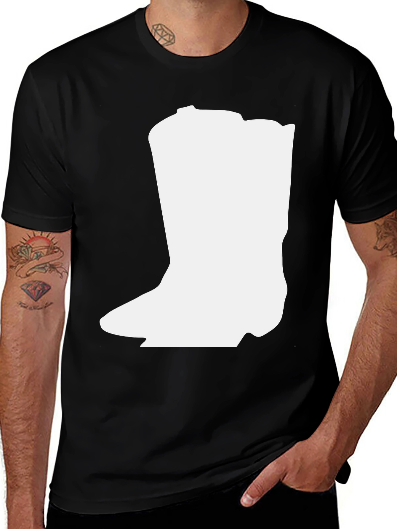 Variant 18 of Cowboy Boot Graphic Tee - Western Style T-Shirt