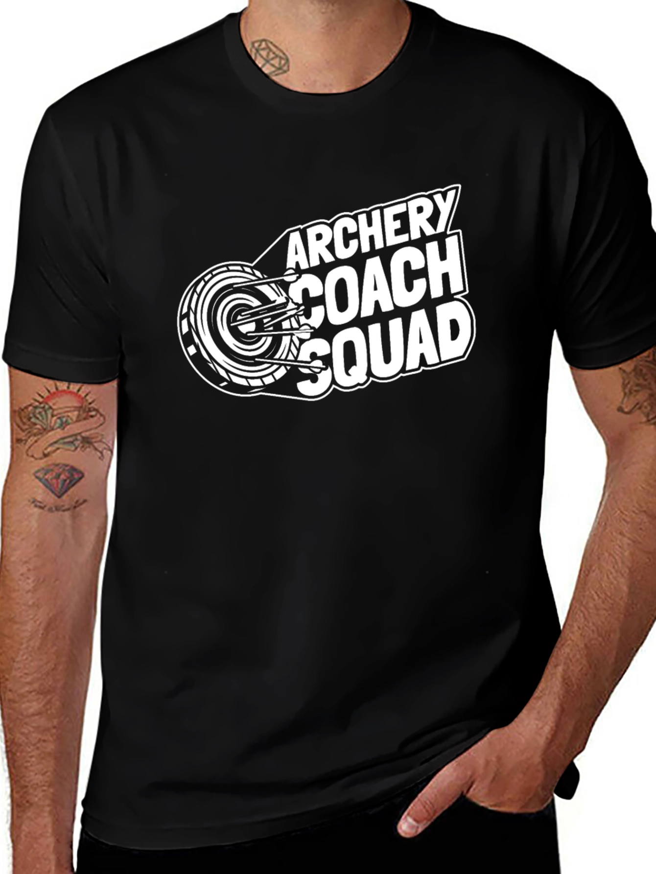 Archery Coach Squad T-Shirt - Black