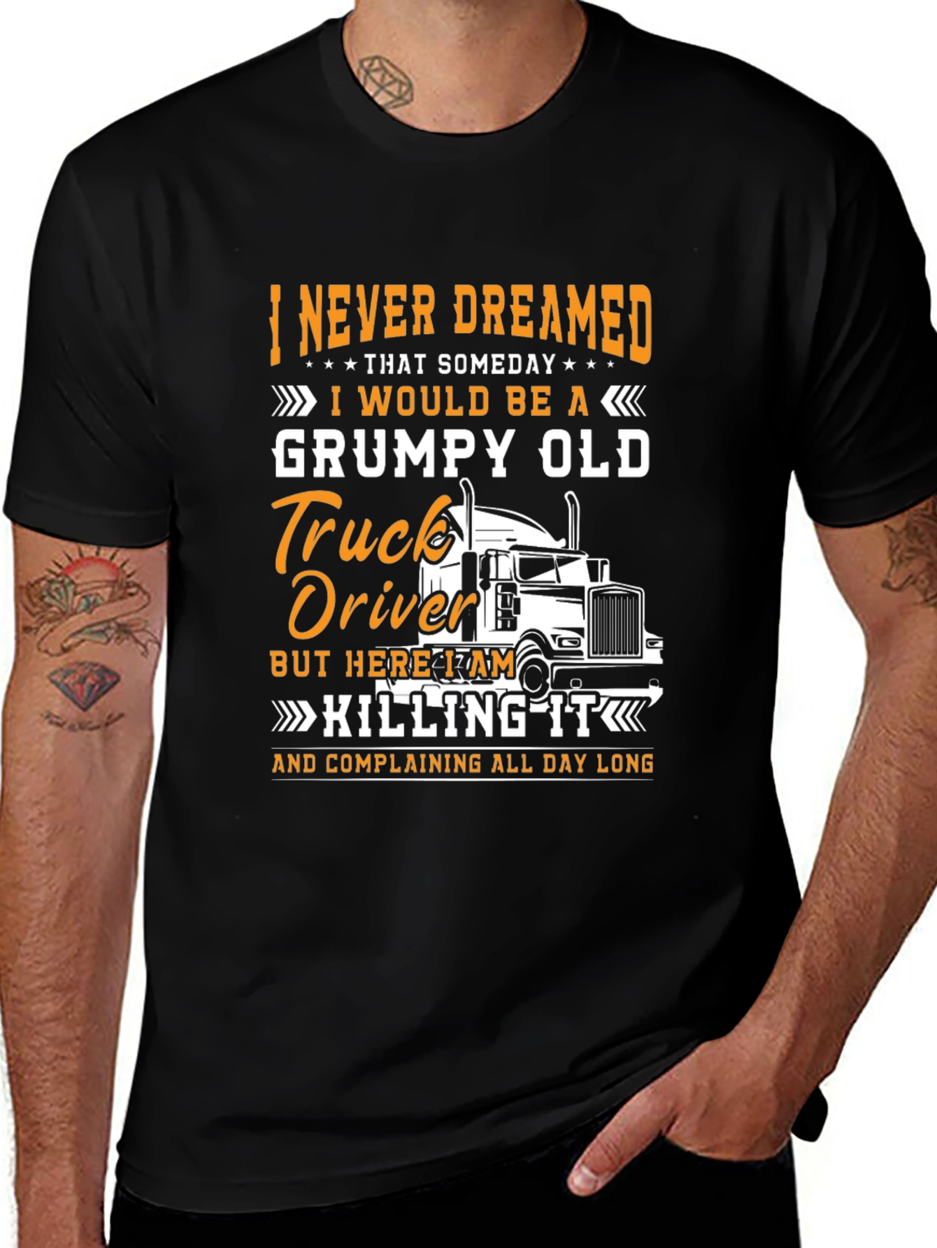 Variant 19 of Grumpy Old Truck Driver T-Shirt