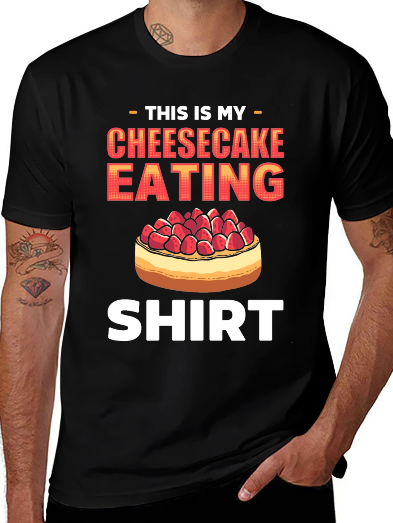 Variant 26 of Cheesecake Eating Shirt - Funny Foodie Tee
