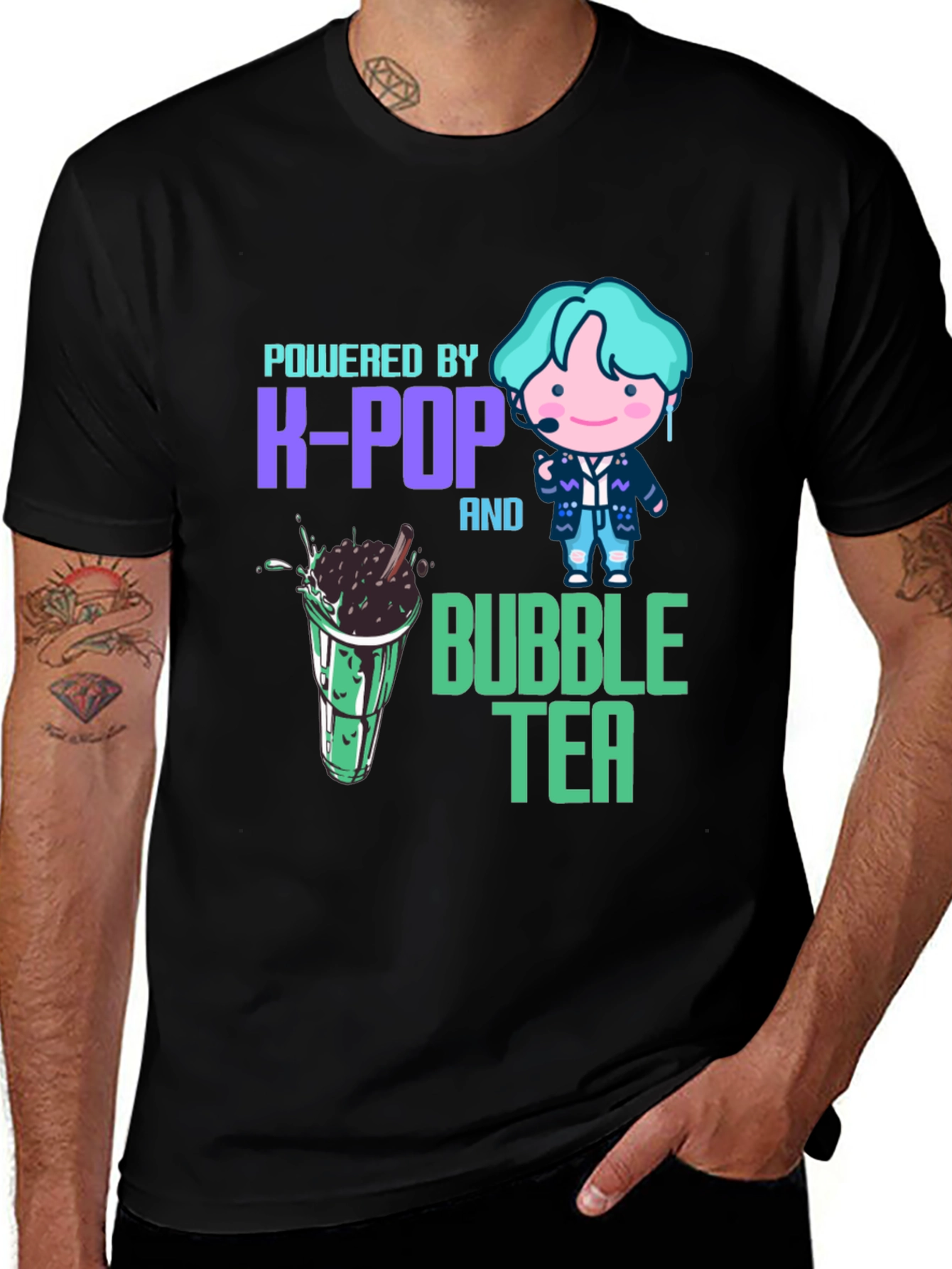Powered by K-Pop and Bubble Tea T-Shirt