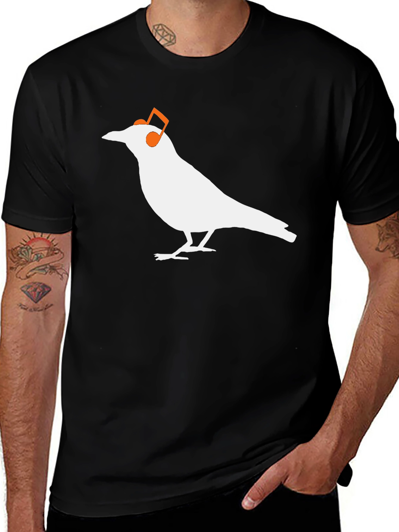 Variant 23 of Bird with Headphones Graphic T-Shirt