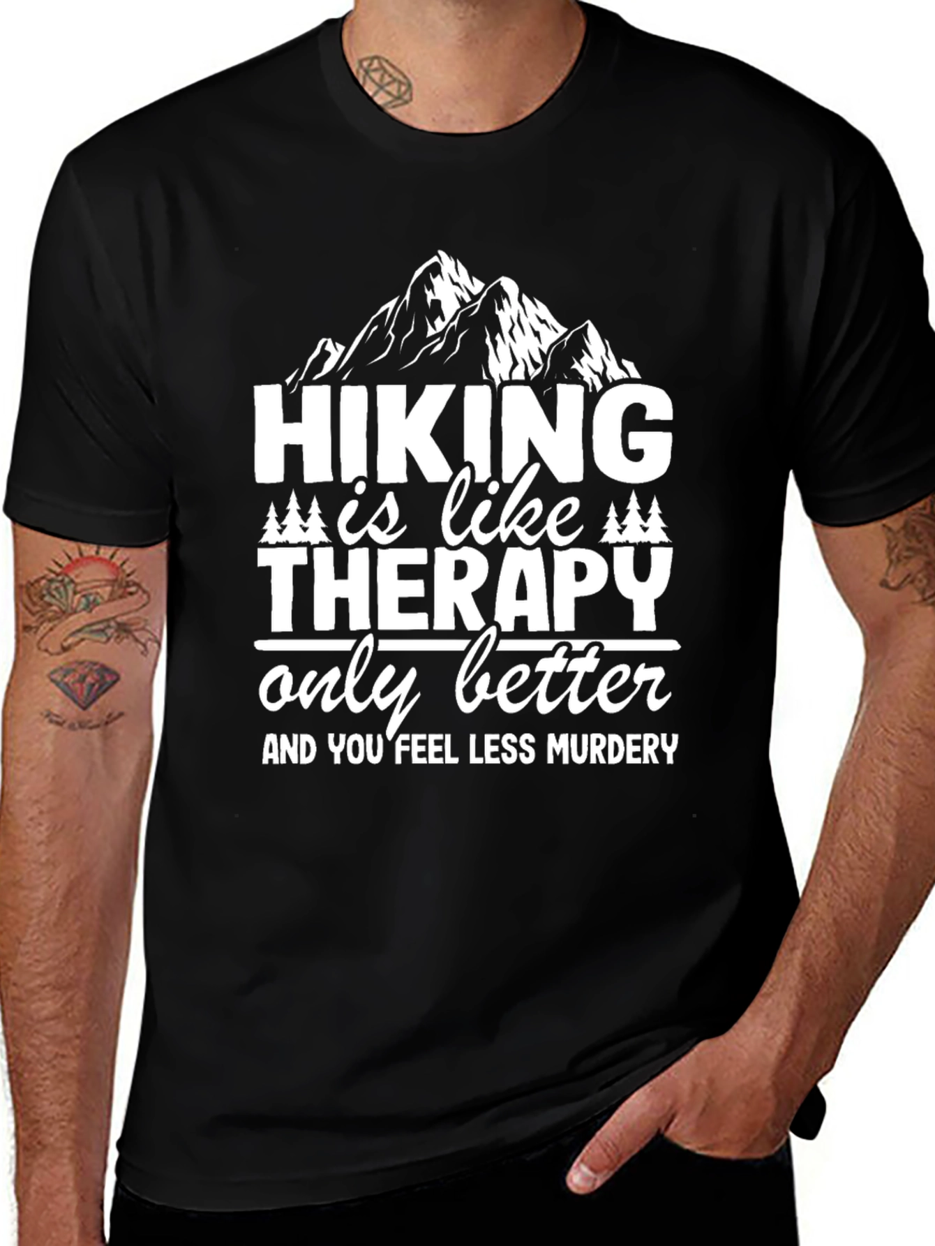 Variant 23 of Hiking Therapy T-Shirt - Funny Outdoor Tee