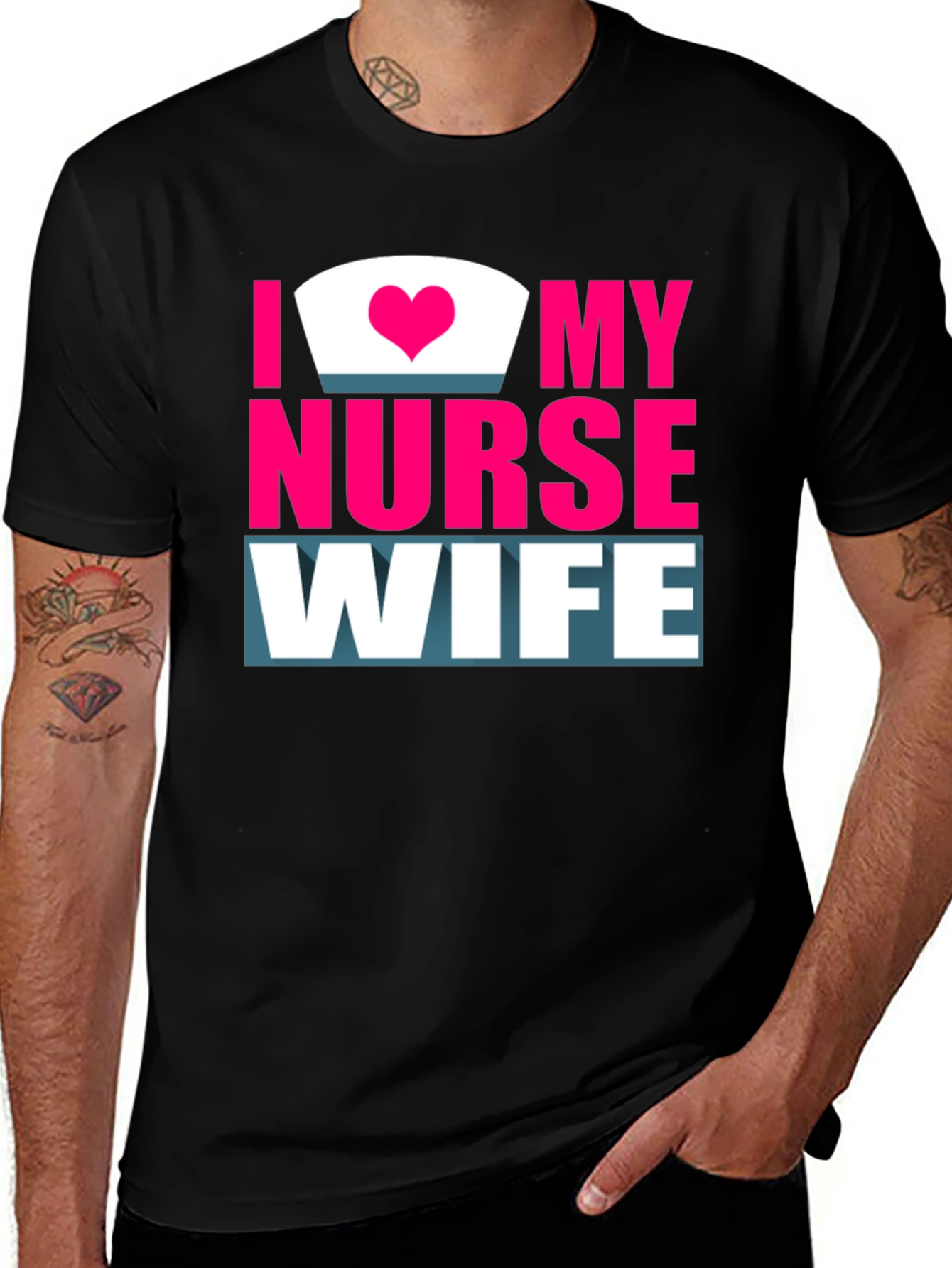 Variant 26 of I Love My Nurse Wife Graphic T-Shirt