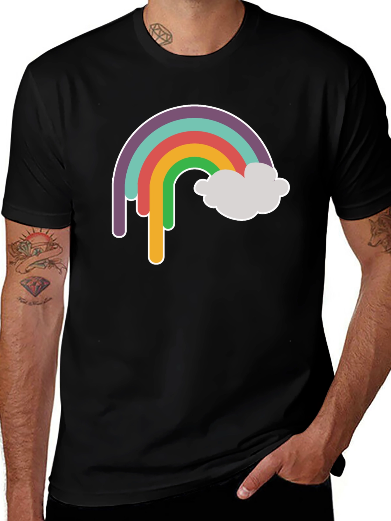 Variant 20 of Rainbow Cloud Graphic Tee - Trendy Unisex T-Shirt