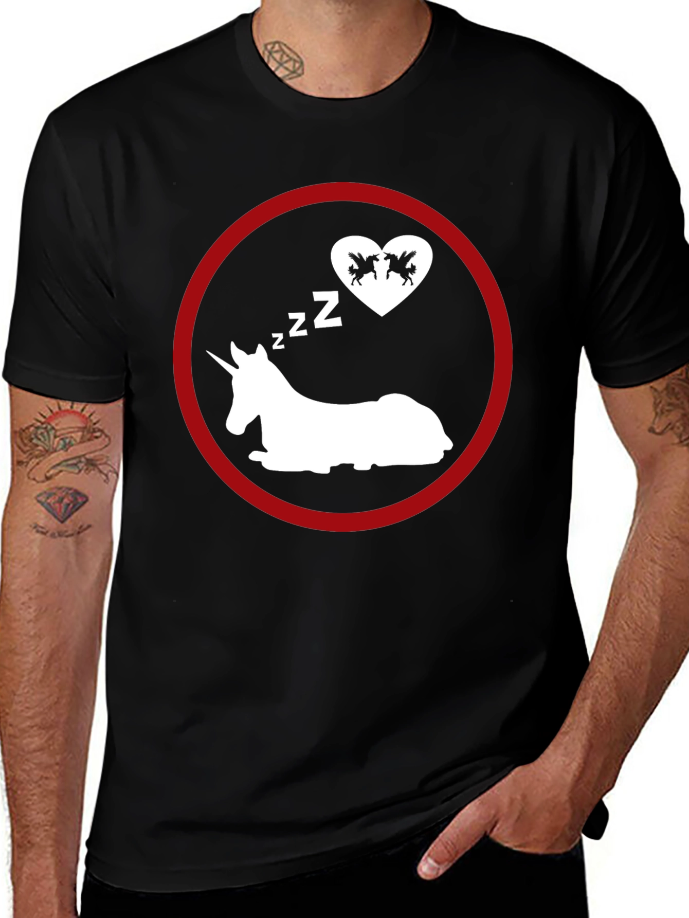 Variant 7 of Unicorn Dreamer T-Shirt - Black Graphic Tee