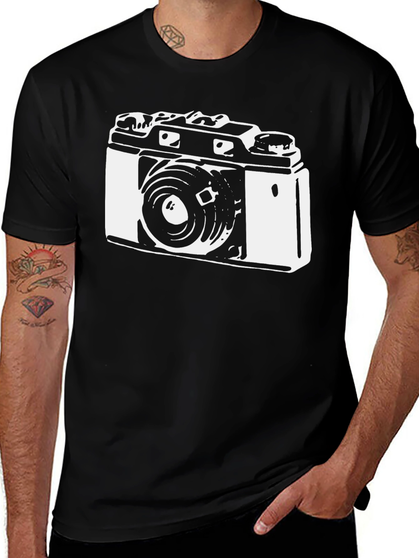 Variant 7 of Vintage Camera Graphic T-Shirt - Classic Style