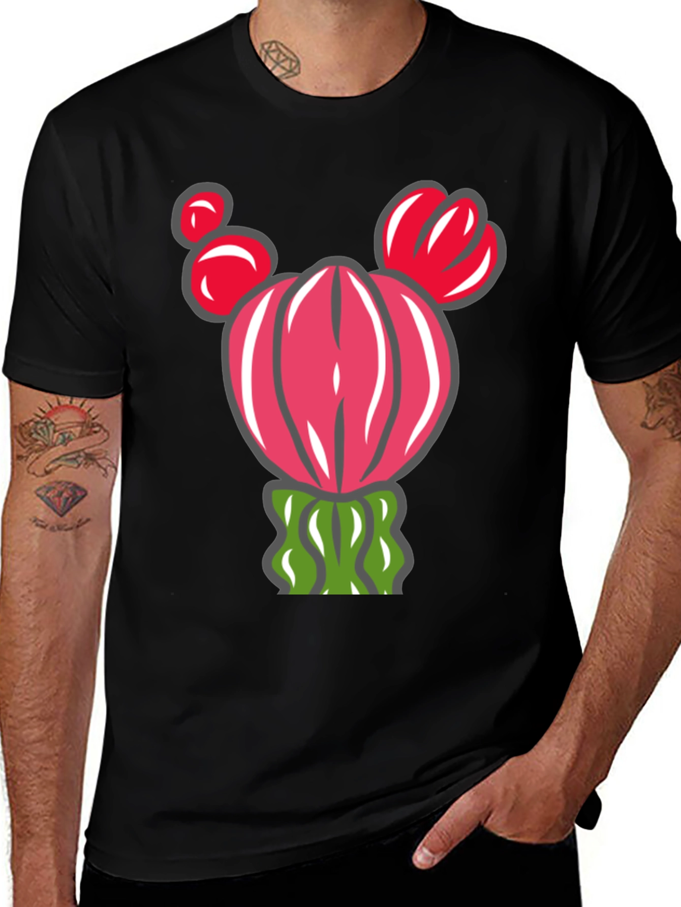 Variant 15 of Cactus Graphic T-Shirt - Whimsical Desert Style