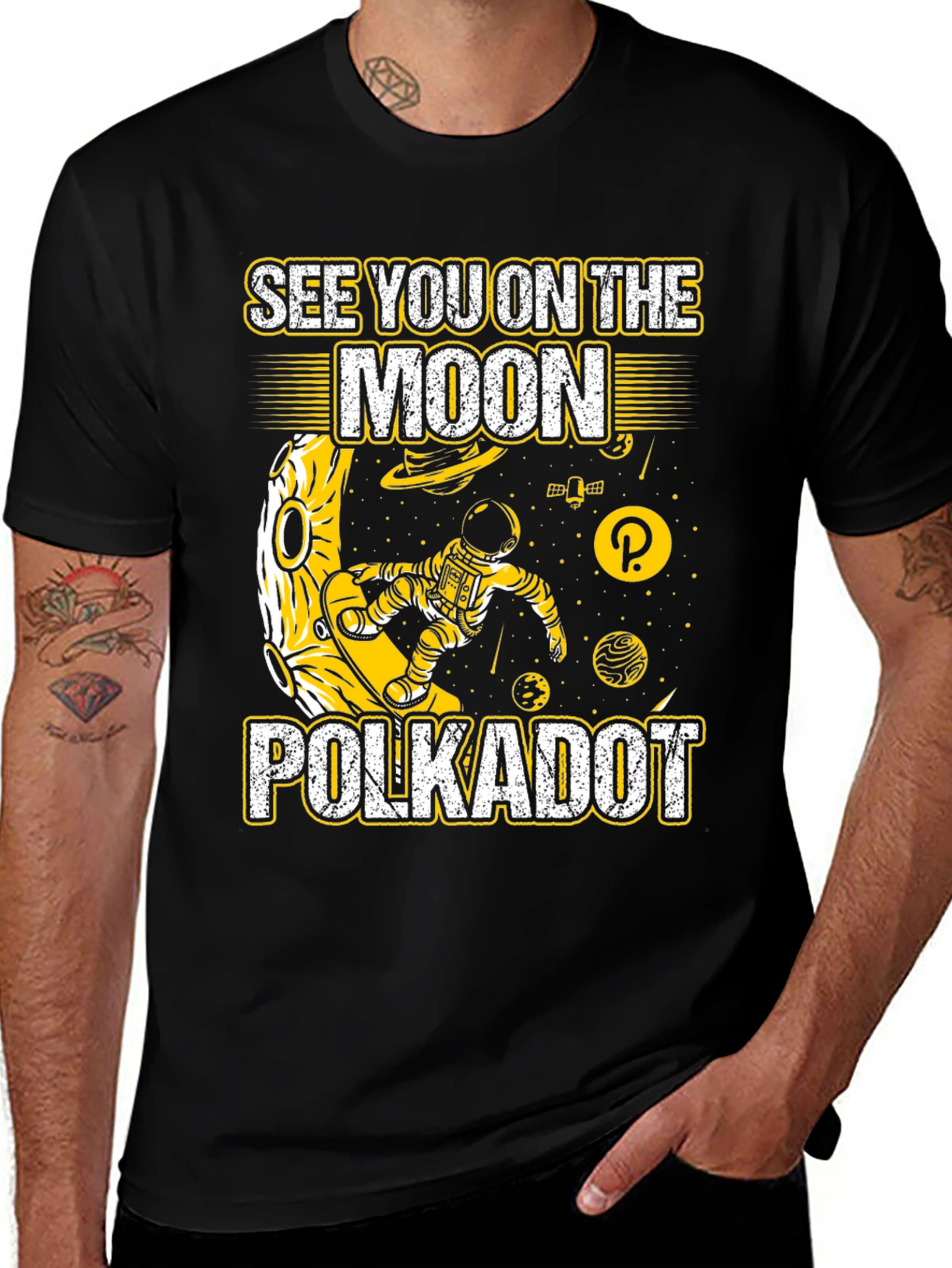 Polkadot Moon T-Shirt - Crypto Astronaut Tee