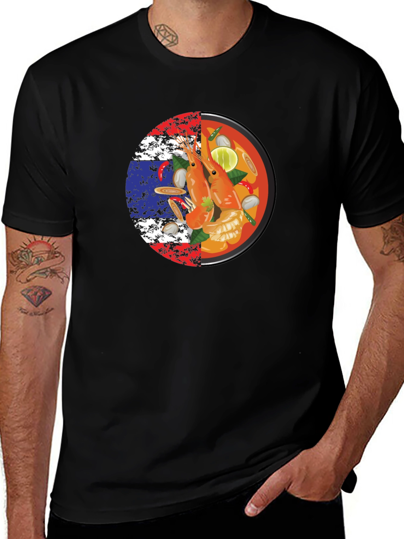 Thai Food Graphic T-Shirt - Shrimp Tom Yum