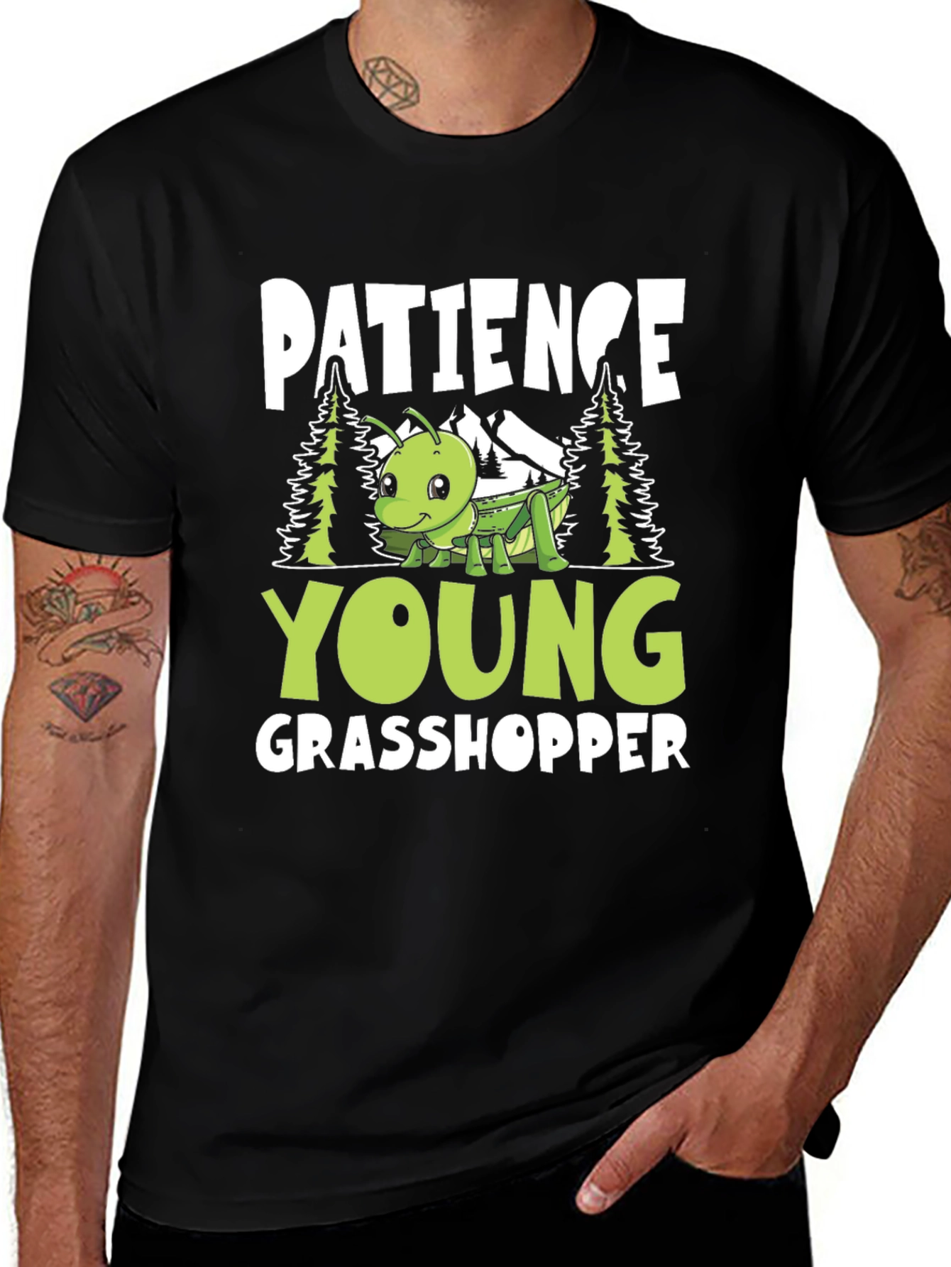 Variant 25 of Patience Young Grasshopper Graphic T-Shirt