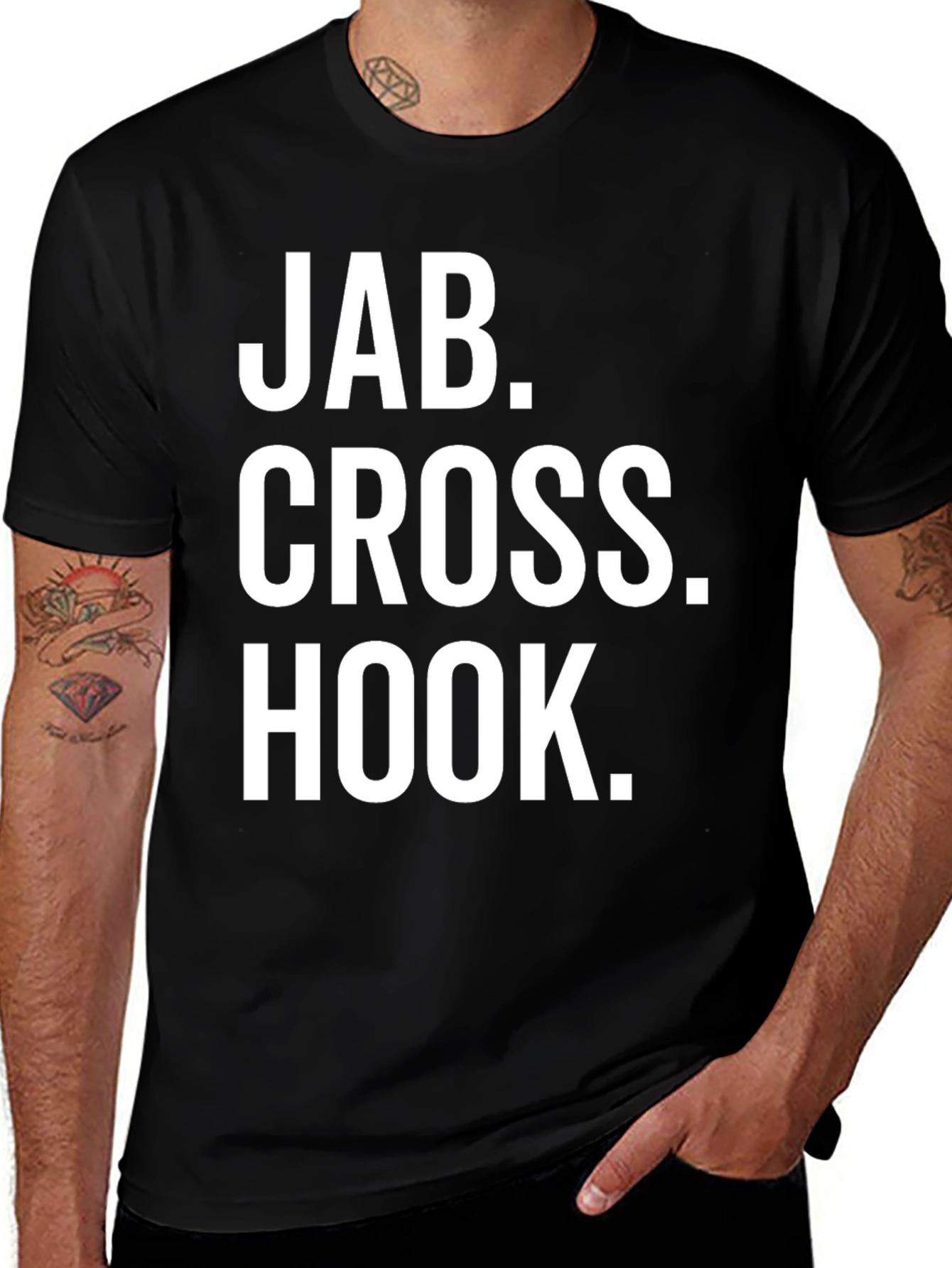 Variant 20 of Jab Cross Hook Black Graphic Tee