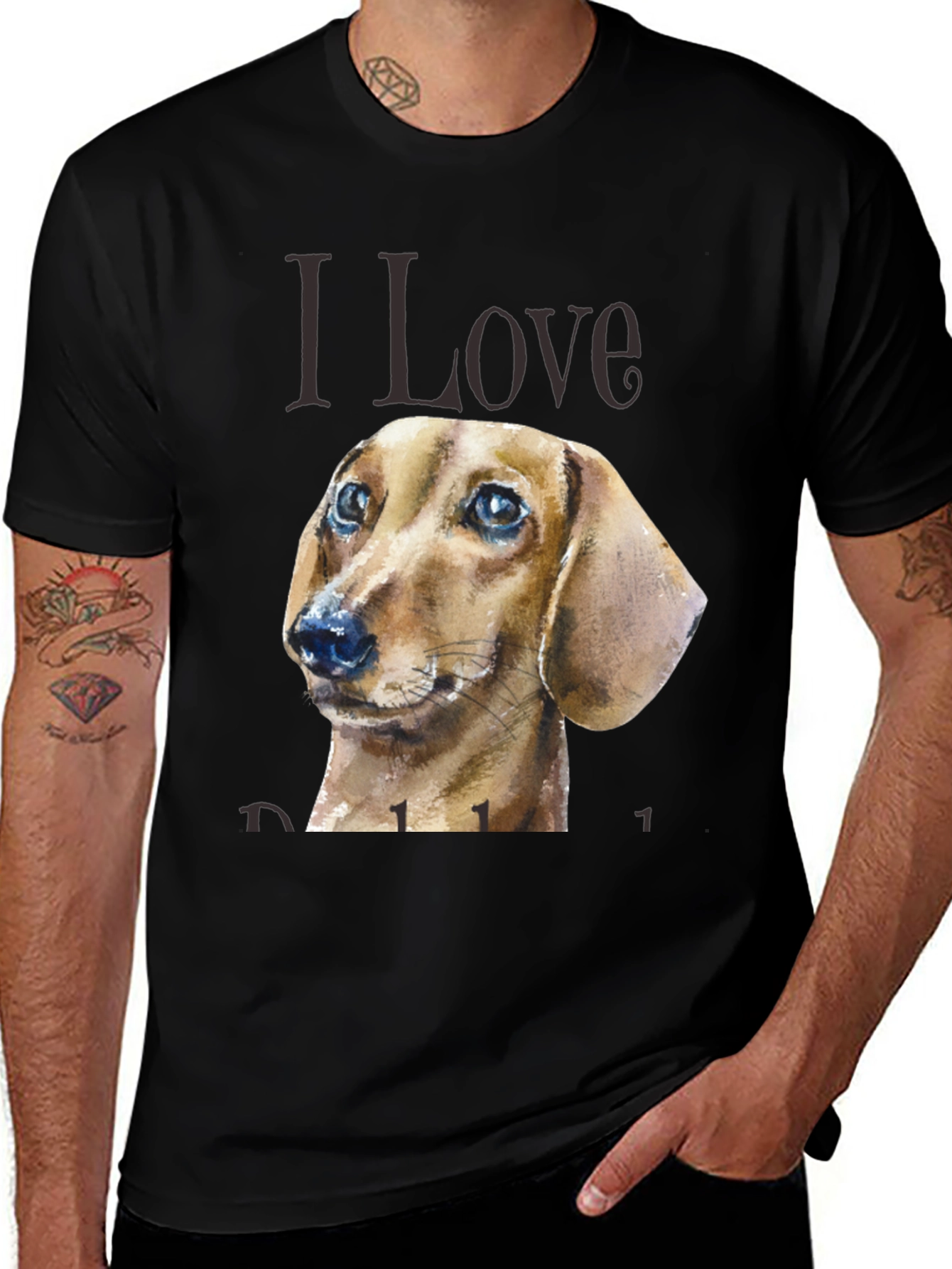 Dachshund Dog Lover T-Shirt - Unisex Black Tee