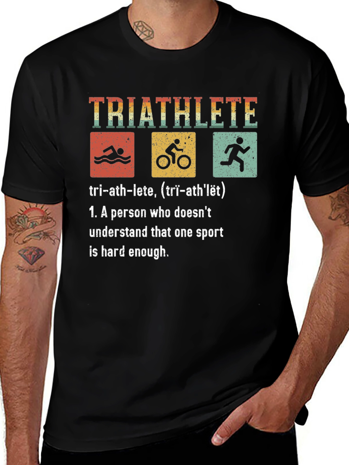Variant 19 of Triathlete Definition T-Shirt