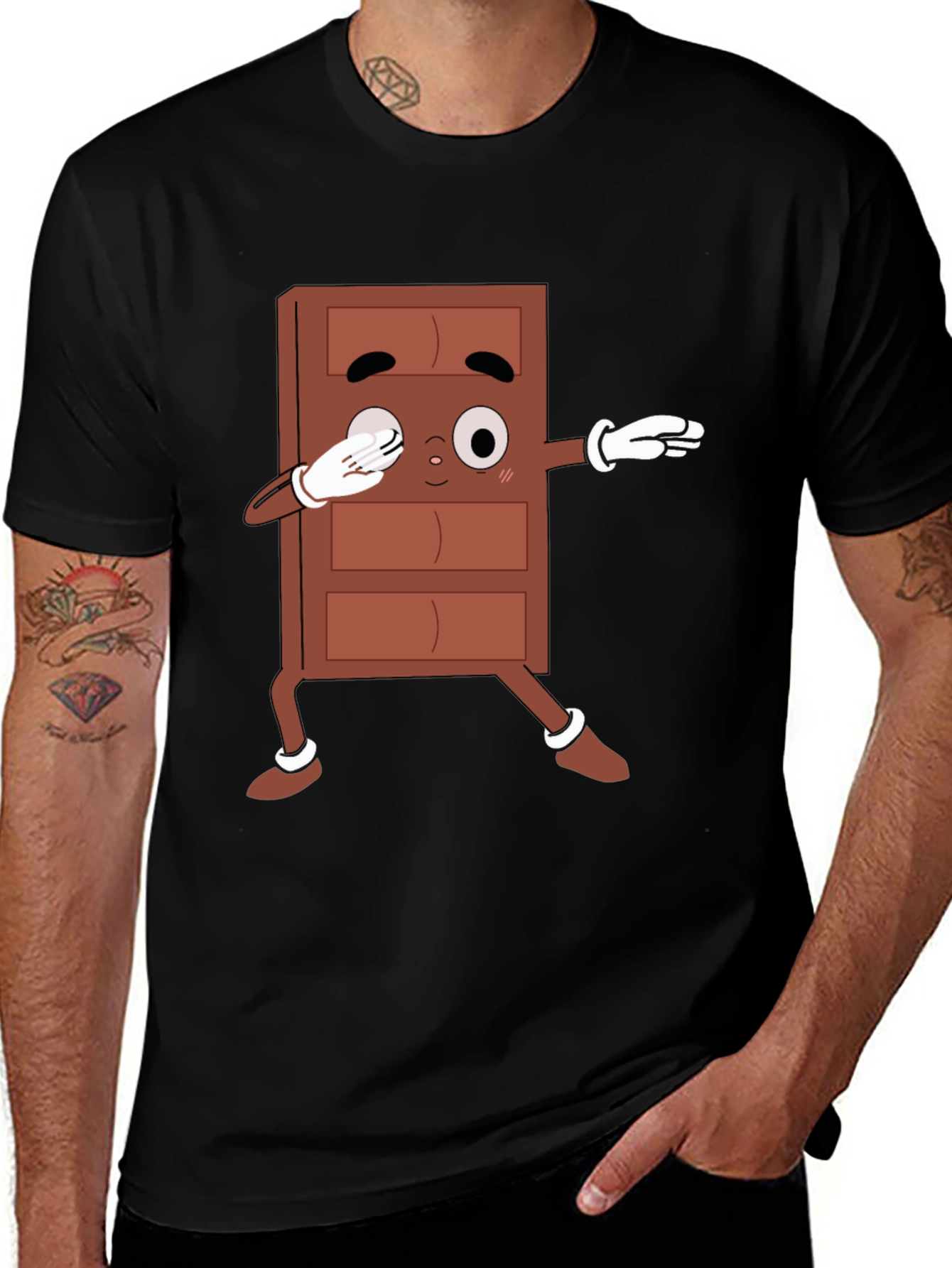 Variant 3 of Chocolate Dab T-Shirt - Funny Cartoon Tee