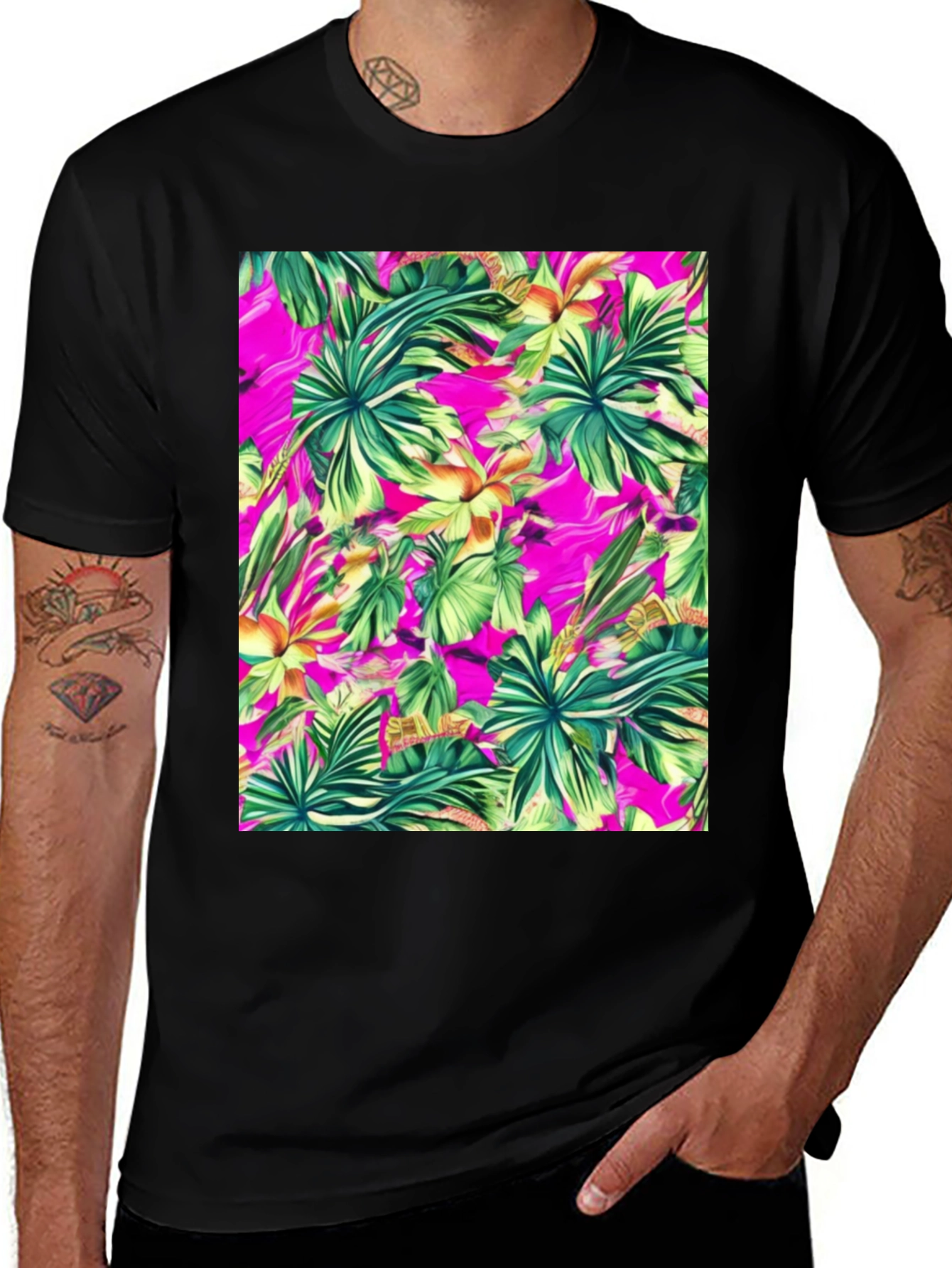 Variant 15 of Tropical Print T-Shirt