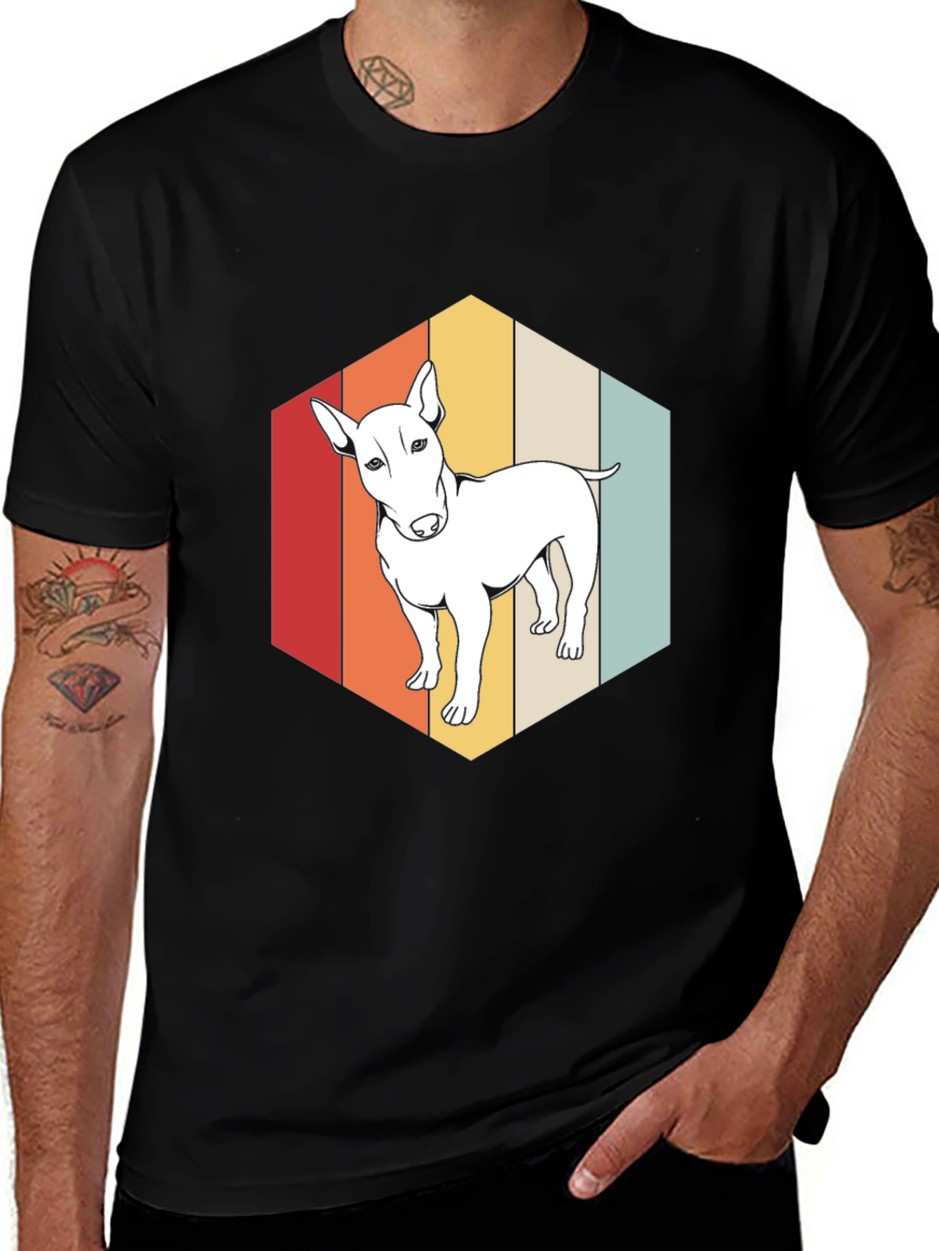 Variant 4 of Retro Bull Terrier Graphic T-Shirt