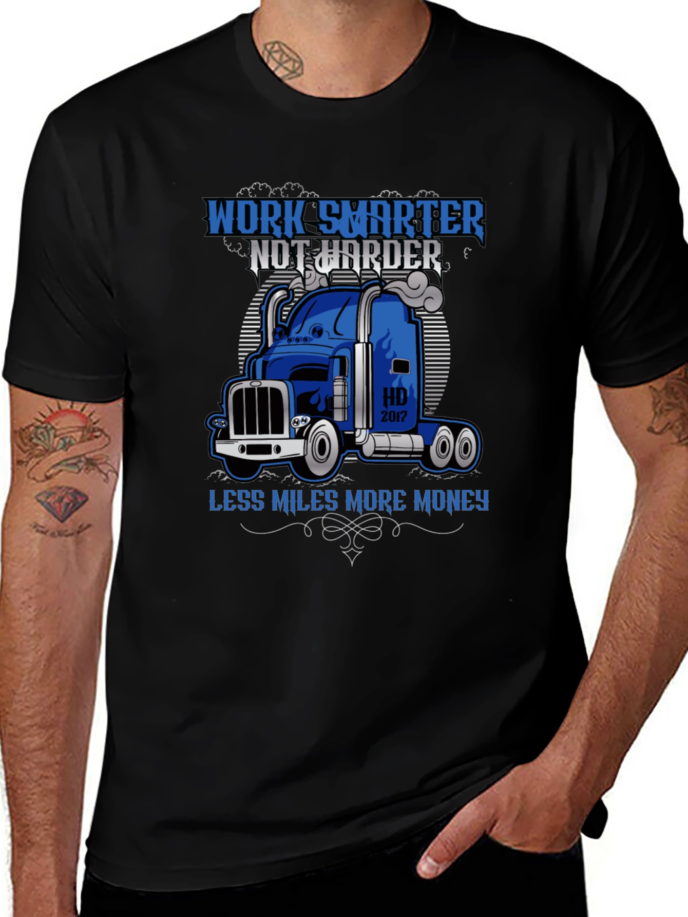 Variant 7 of Work Smarter Trucker T-Shirt