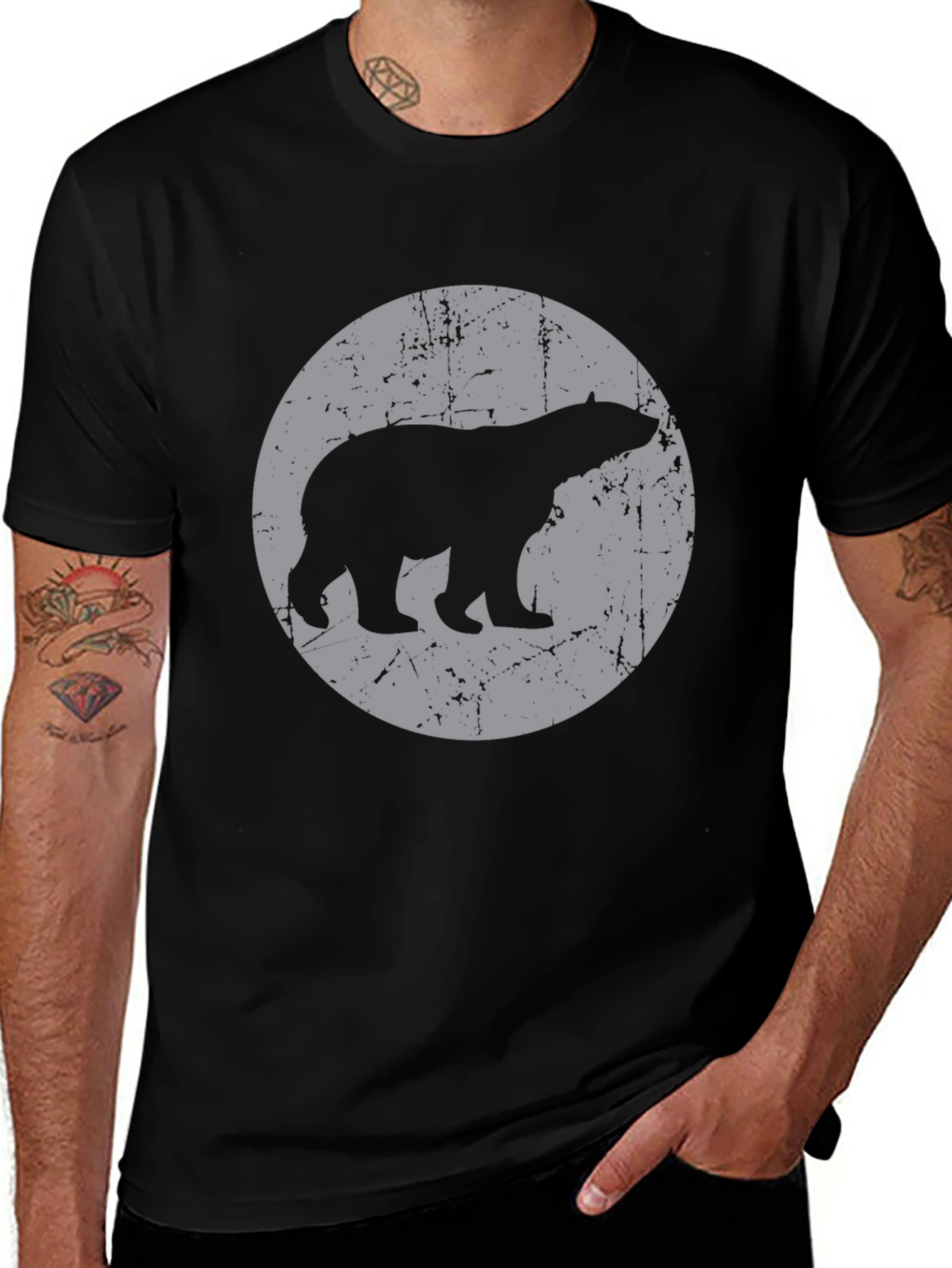 Variant 7 of Bear Graphic T-Shirt - Men's Casual Tee