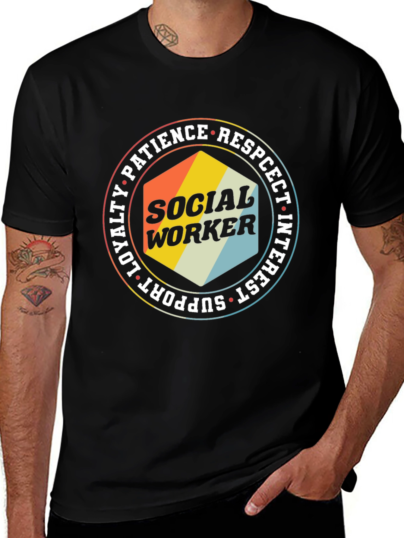 Social Worker T-Shirt - Retro Design