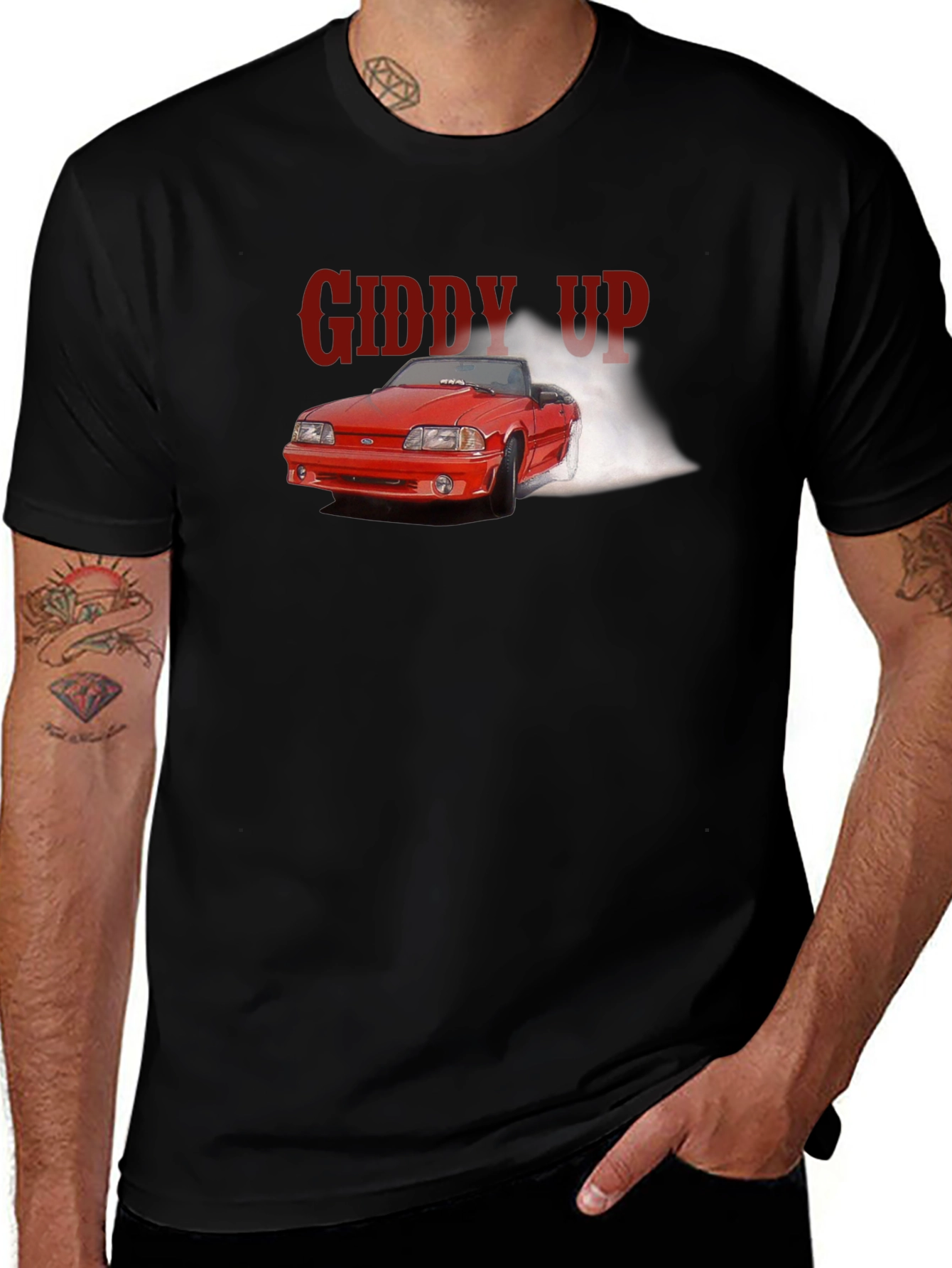 Variant 18 of Giddy Up Muscle Car T-Shirt