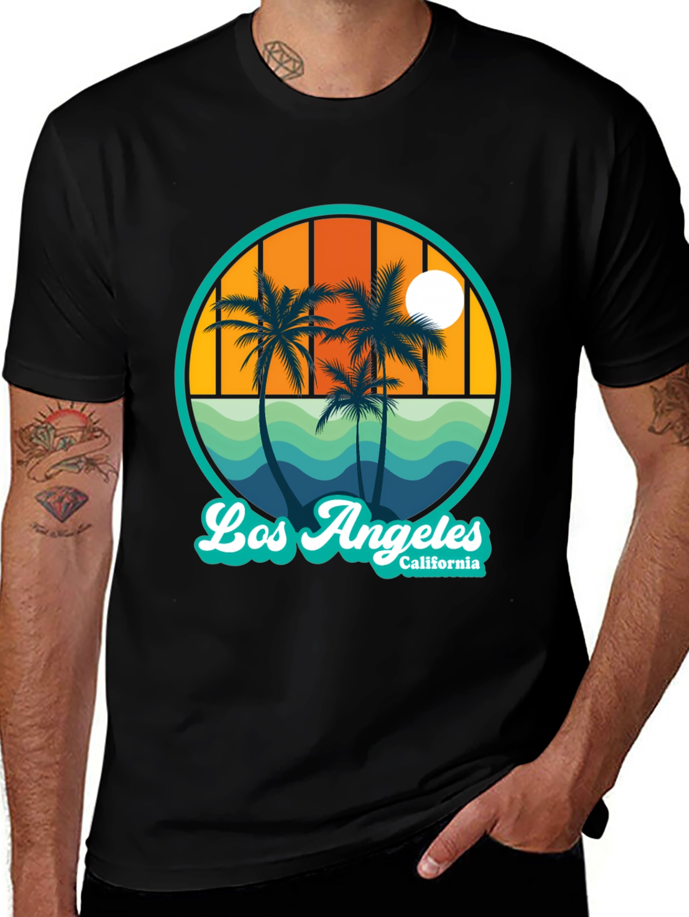 Variant 16 of Los Angeles California Palms Graphic T-Shirt
