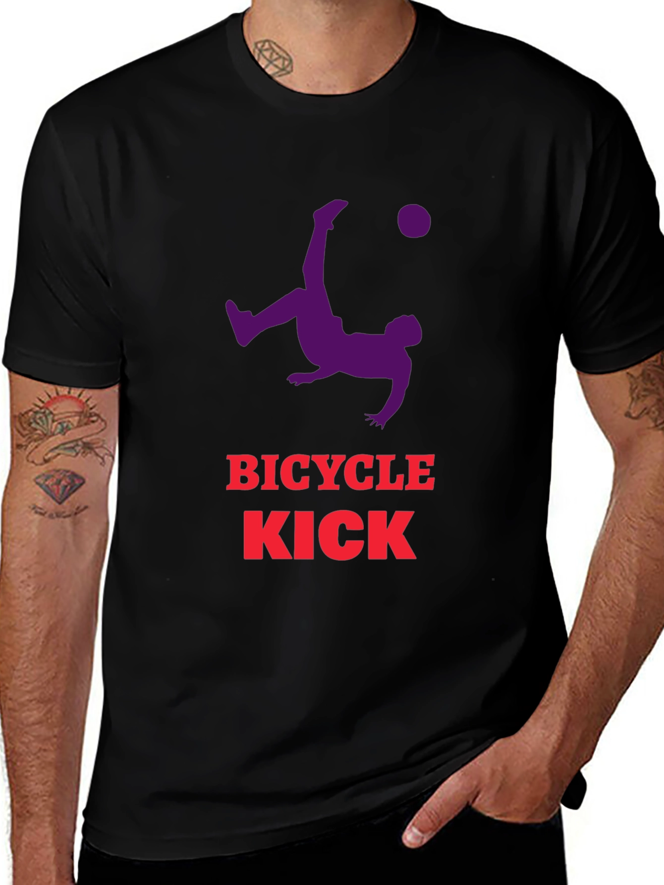 Variant 8 of Bicycle Kick Graphic Tee - Soccer Fan T-Shirt