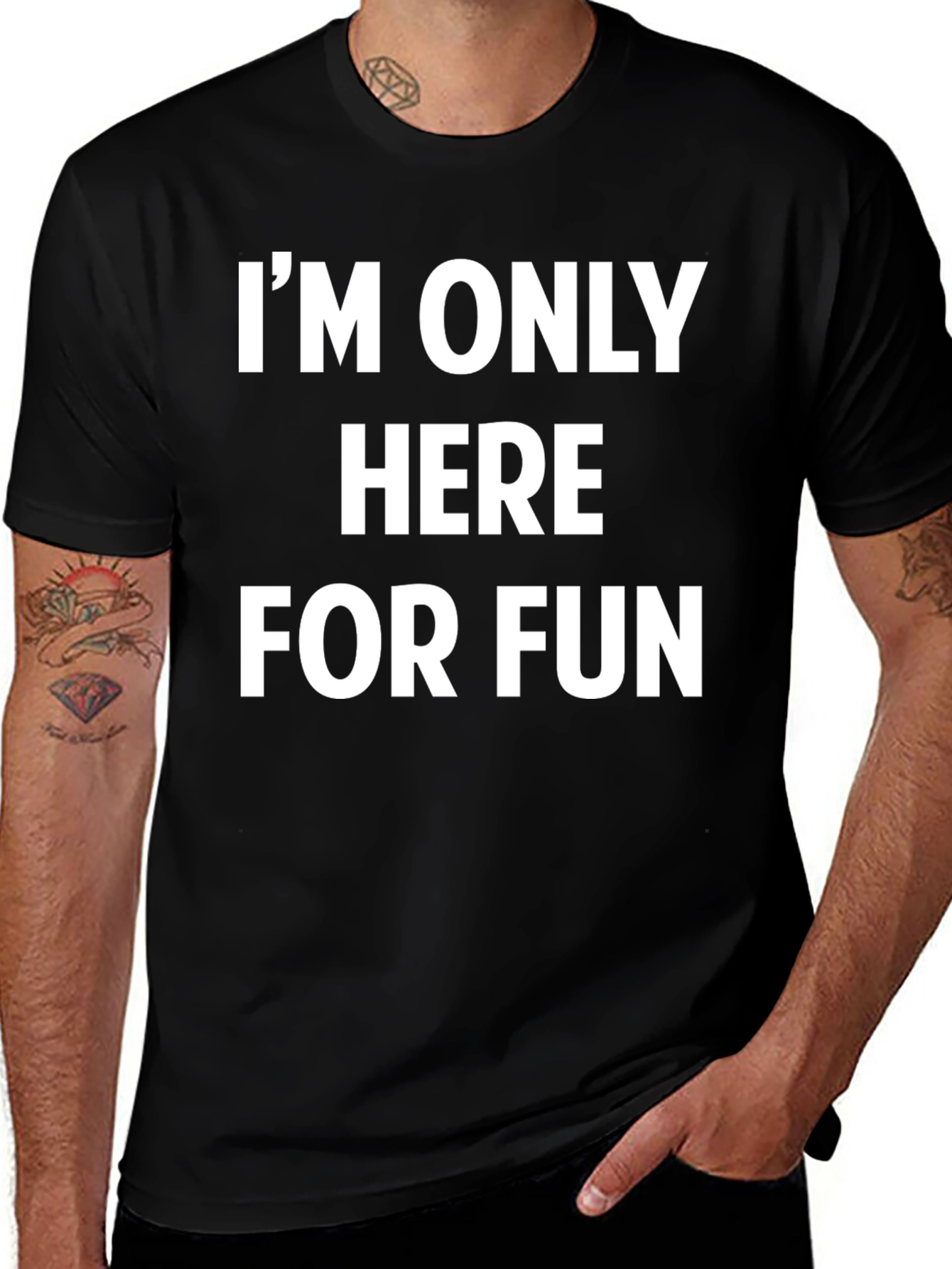 Variant 15 of Fun Time Black Cotton Graphic Tee