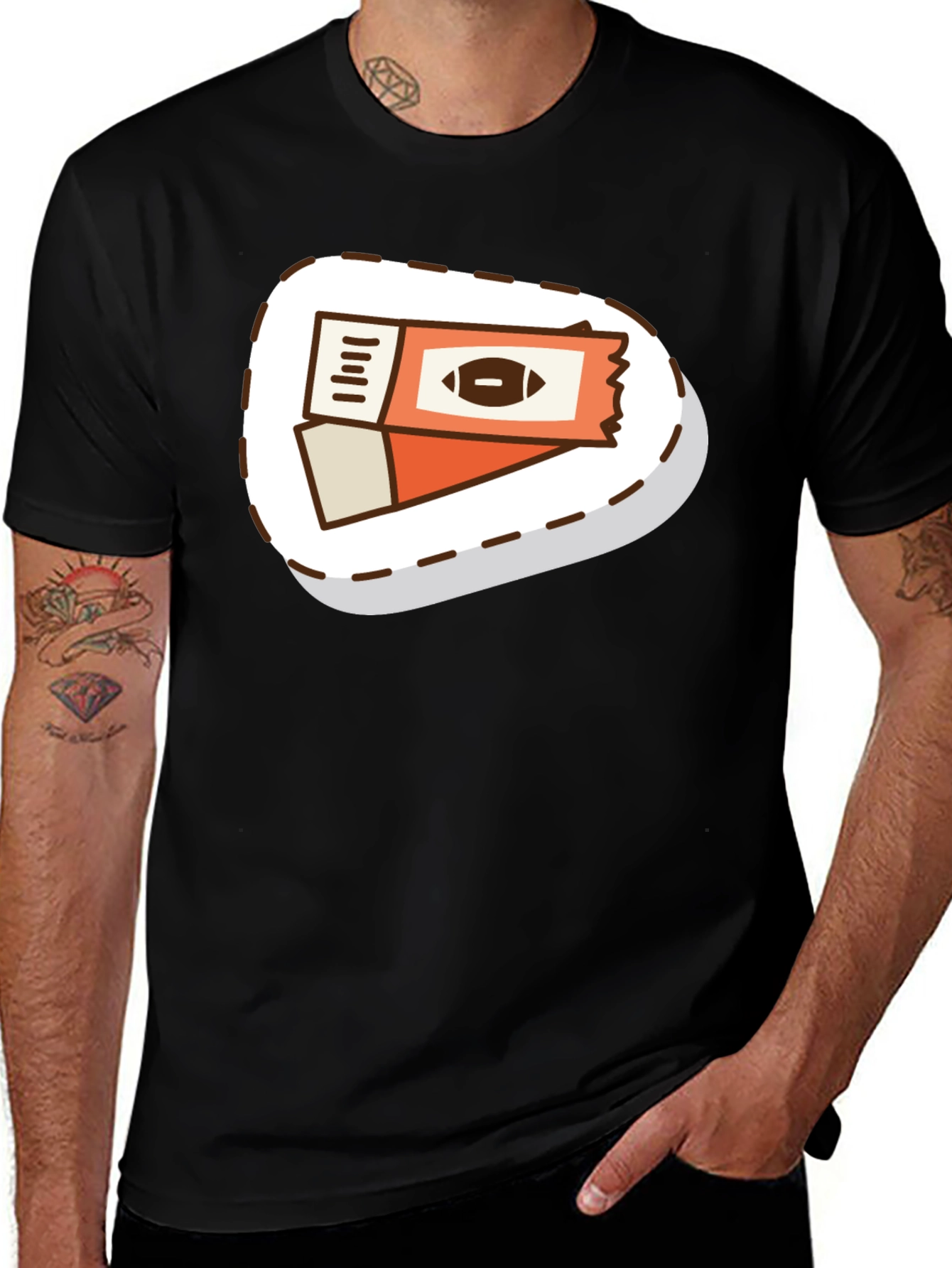 Variant 10 of Football Ticket Graphic T-Shirt