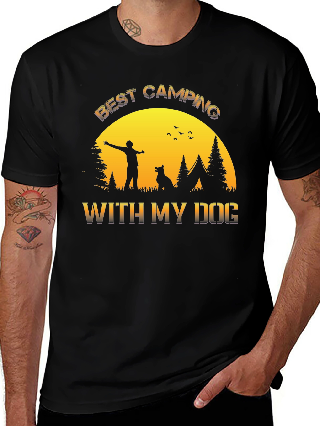 Variant 9 of Best Camping With My Dog T-Shirt