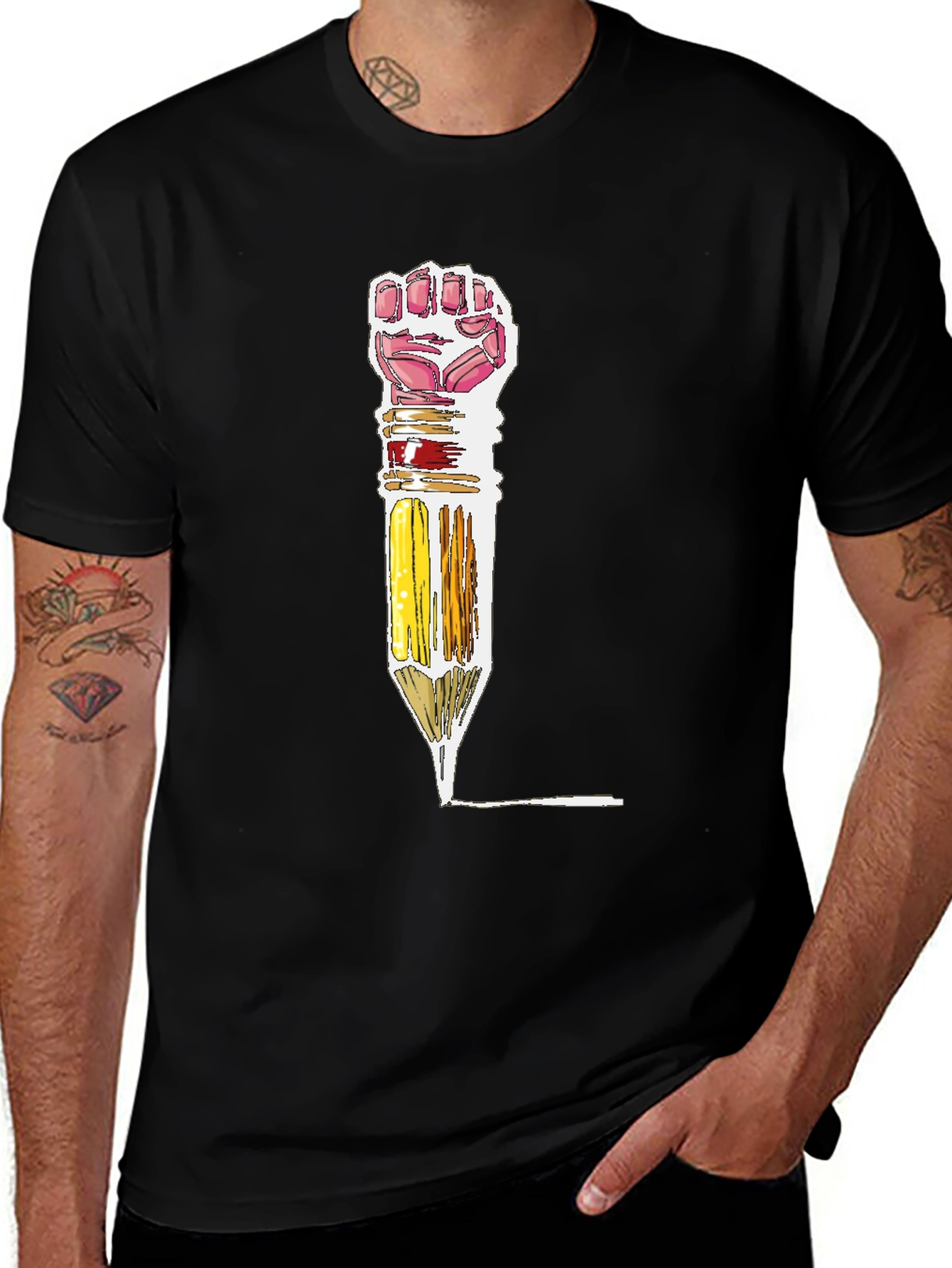 Variant 18 of Pencil Fist Power Tee - Art & Activism