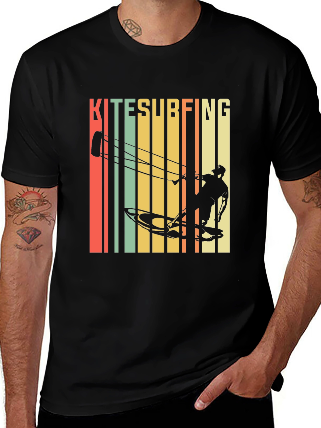 Variant 22 of Kitesurfing Graphic Tee - Retro Style