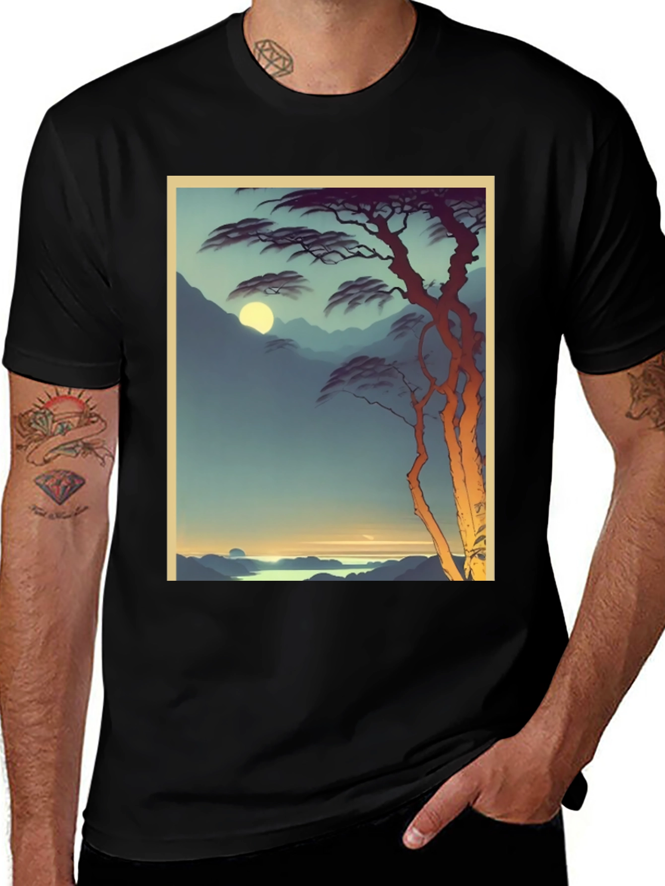 Variant 29 of Zen Landscape Graphic T-Shirt