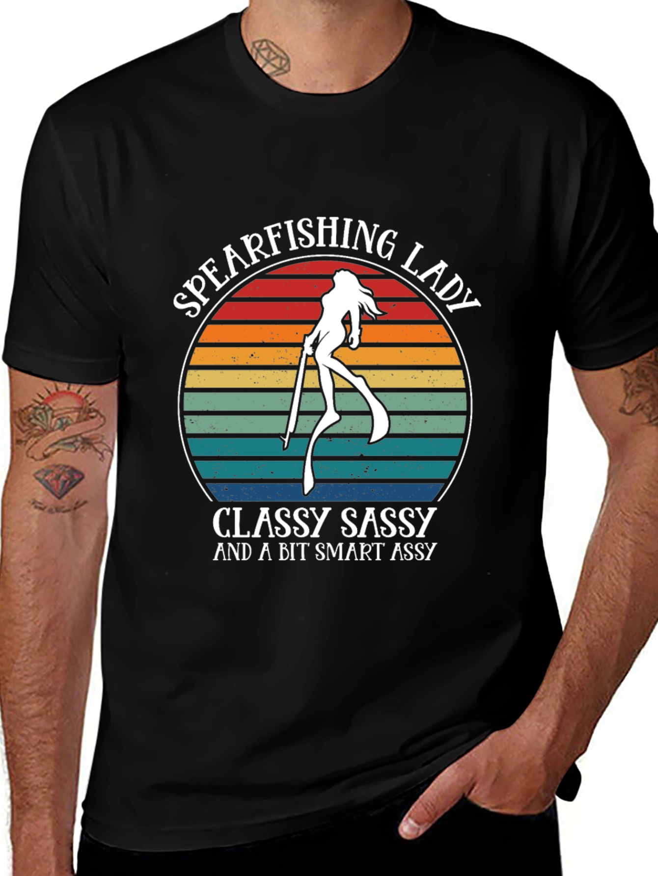 Variant 24 of Spearfishing Lady T-Shirt - Classy Sassy Smart Assy
