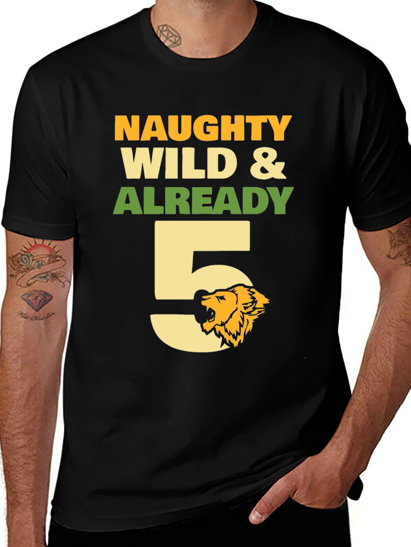 Naughty Wild & Already 5 T-Shirt - Birthday Boy