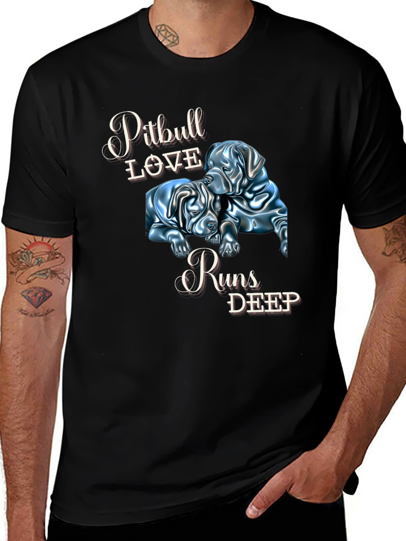 Pitbull Love Runs Deep Graphic Tee