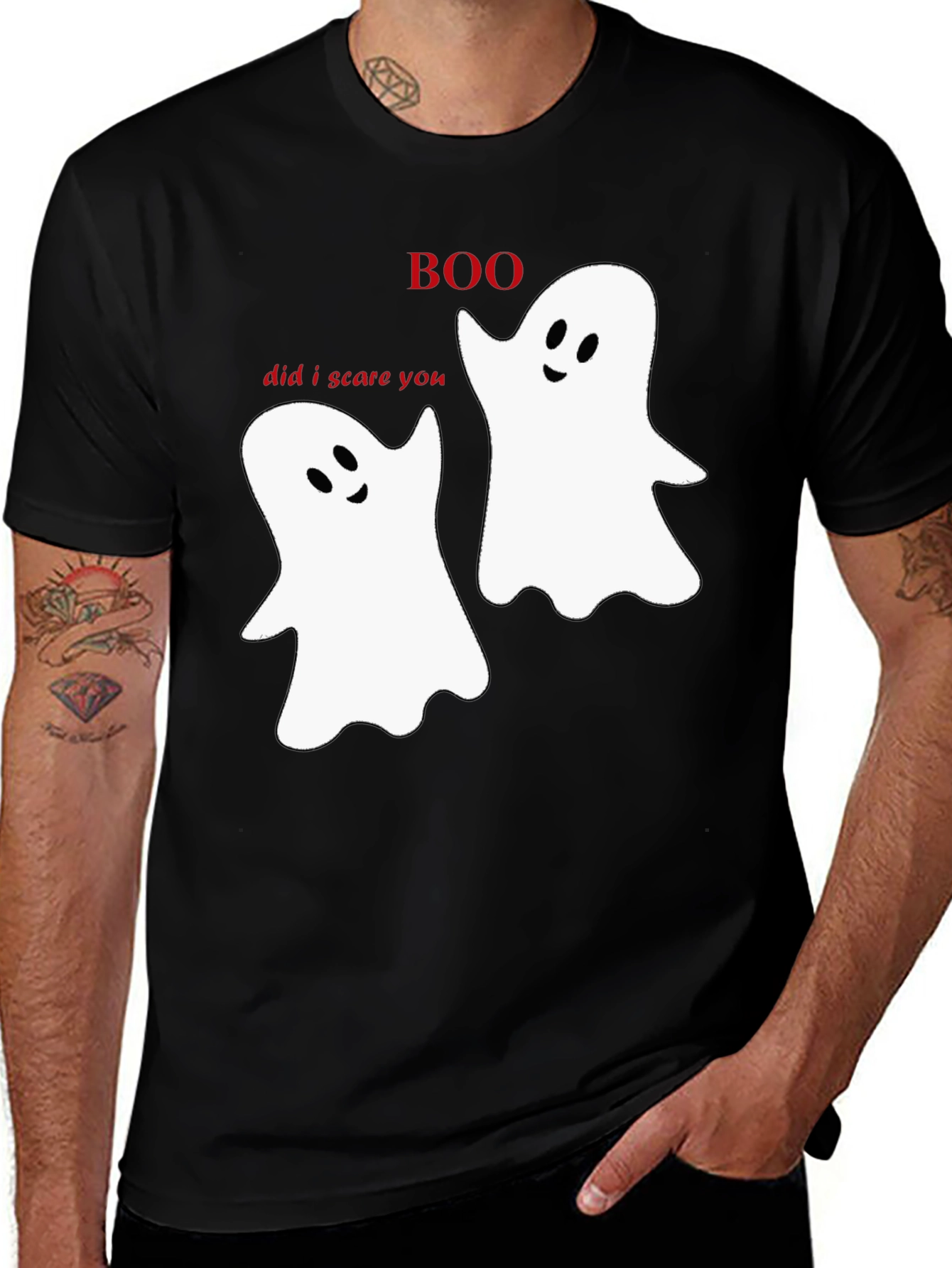 Variant 21 of Boo Ghost T-Shirt: Spooky & Fun Halloween Tee!