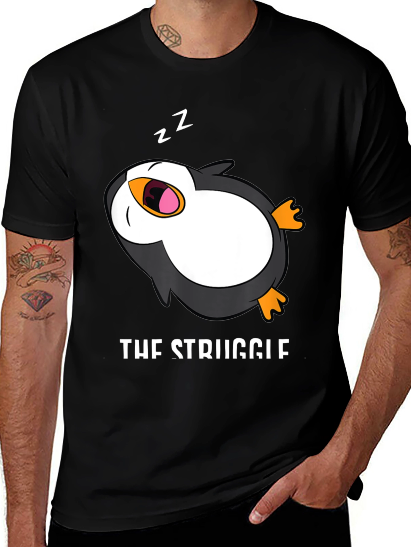 Variant 3 of The Struggle Is Real T-Shirt - Sleepy Penguin Tee