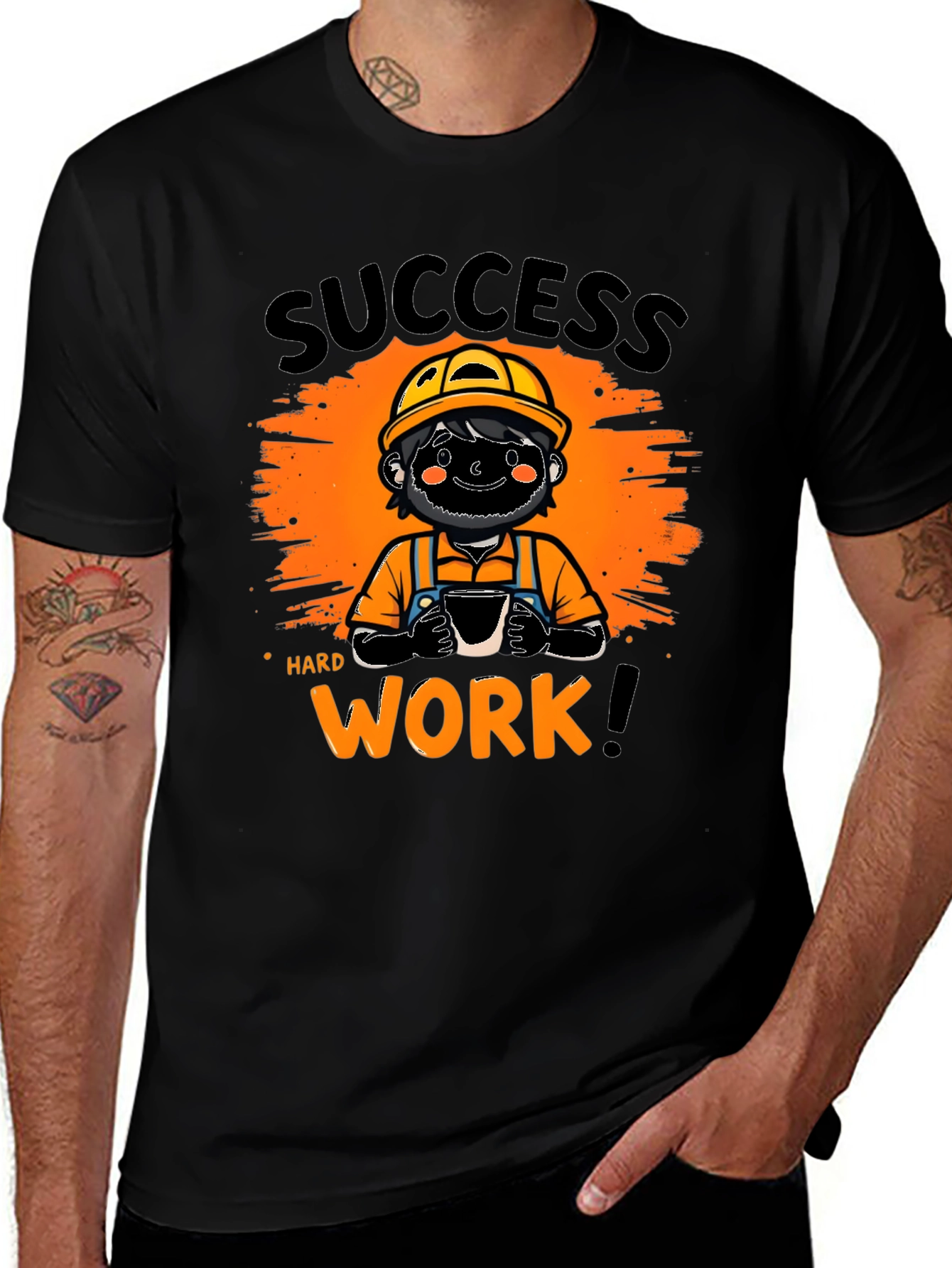 Variant 4 of Success Hard Work Graphic T-Shirt