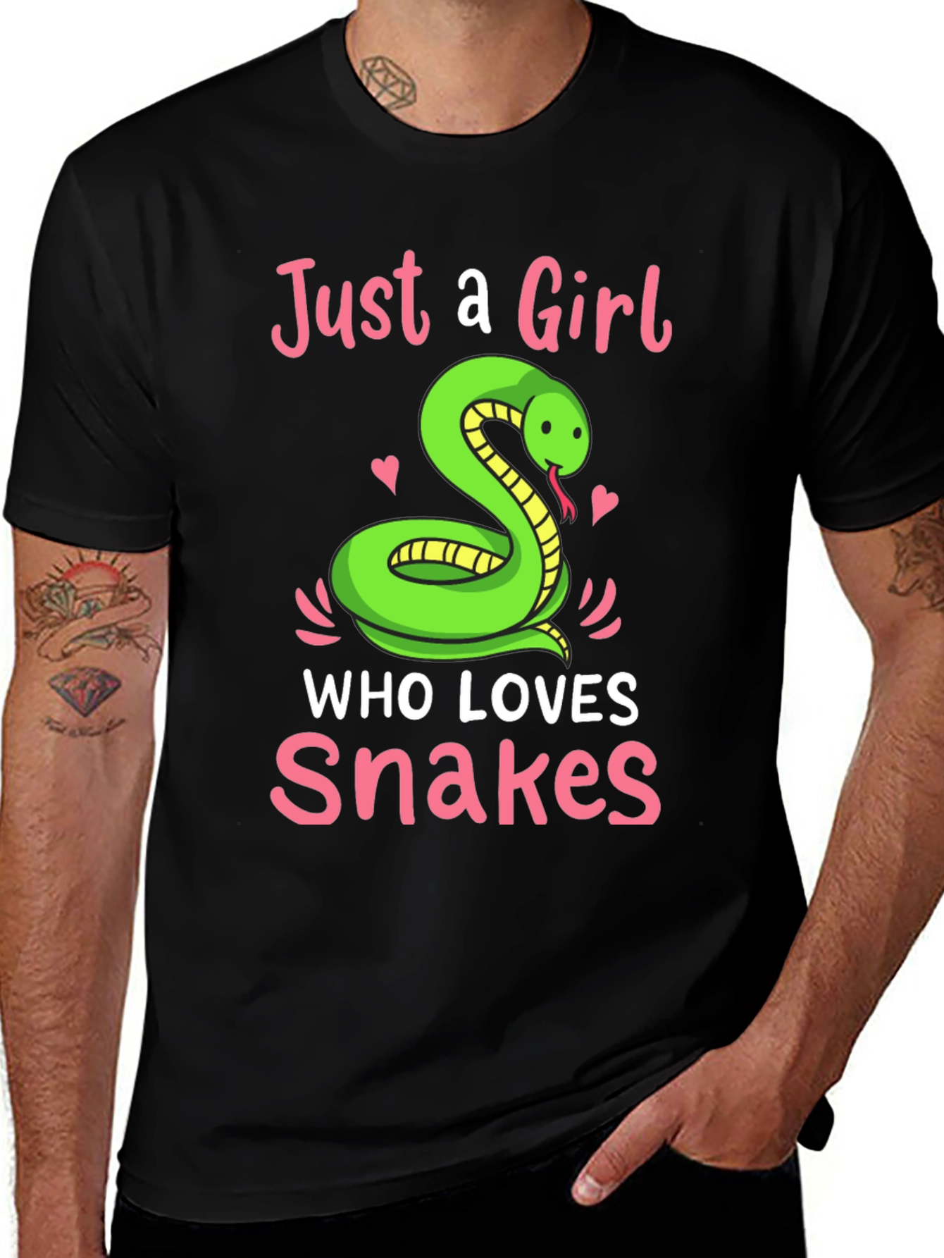 Just a Girl Who Loves Snakes T-Shirt - Snake Lover Gift