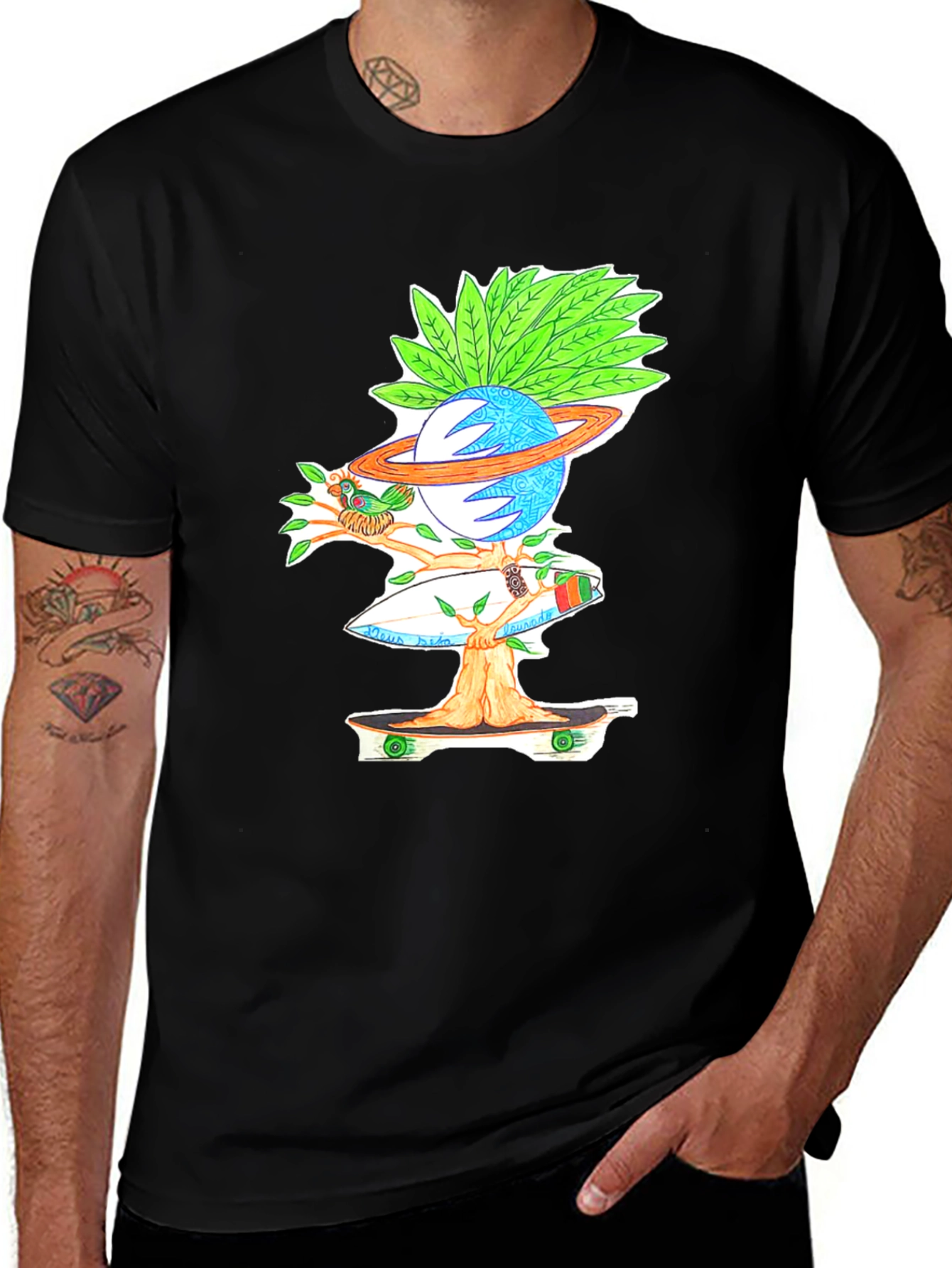 Variant 28 of Skateboarding Planet Graphic Tee