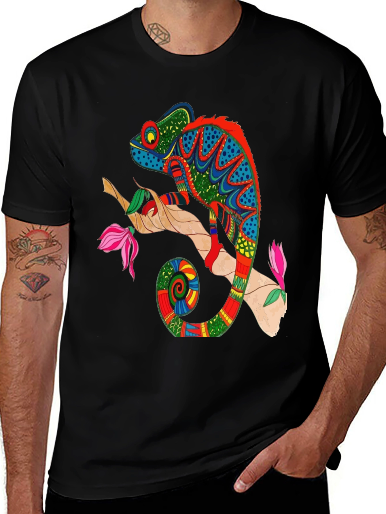 Variant 19 of Colorful Chameleon Graphic T-Shirt