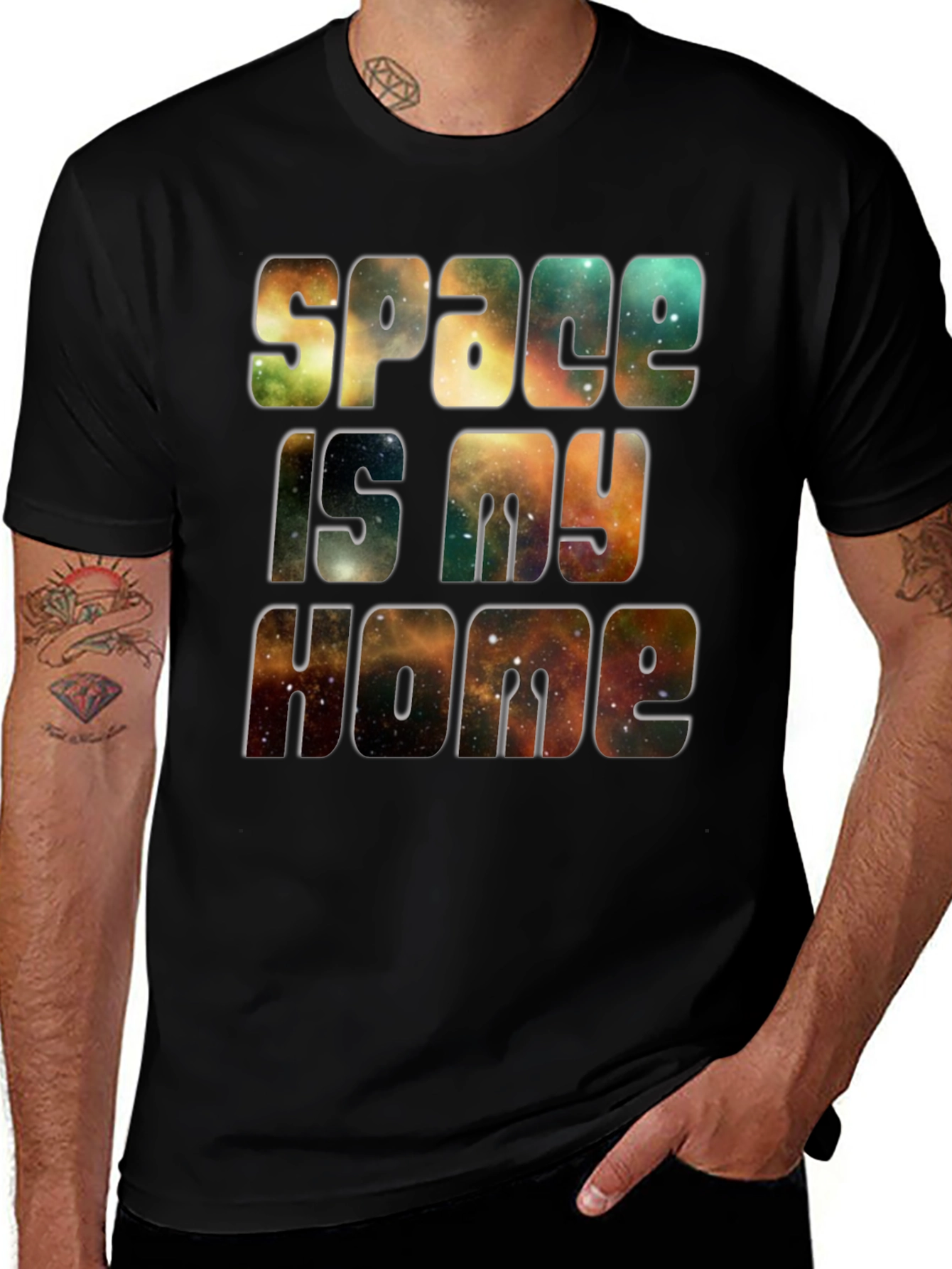 Variant 25 of Space is My Home Graphic T-Shirt