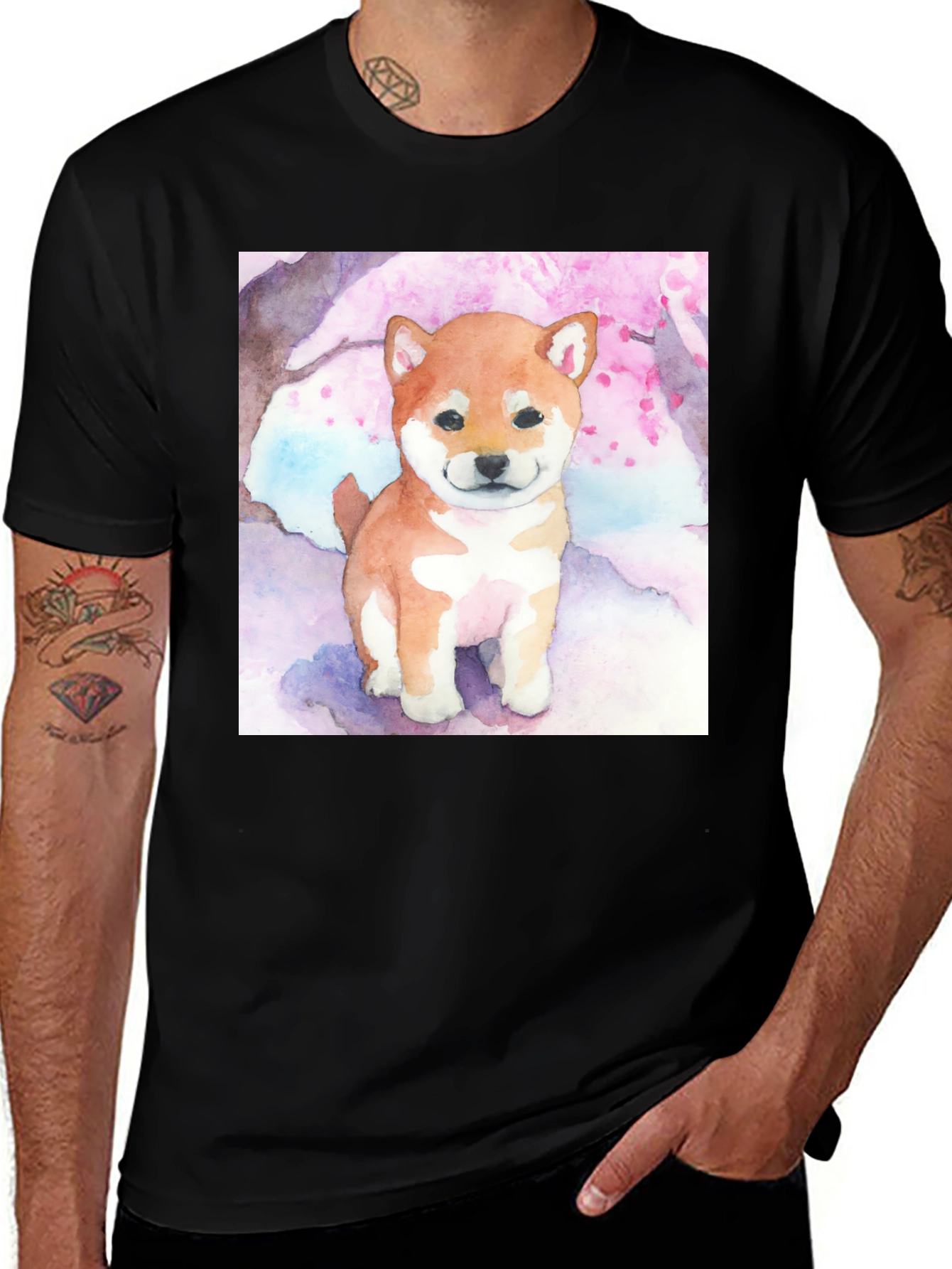 Variant 19 of Watercolor Shiba Inu T-Shirt