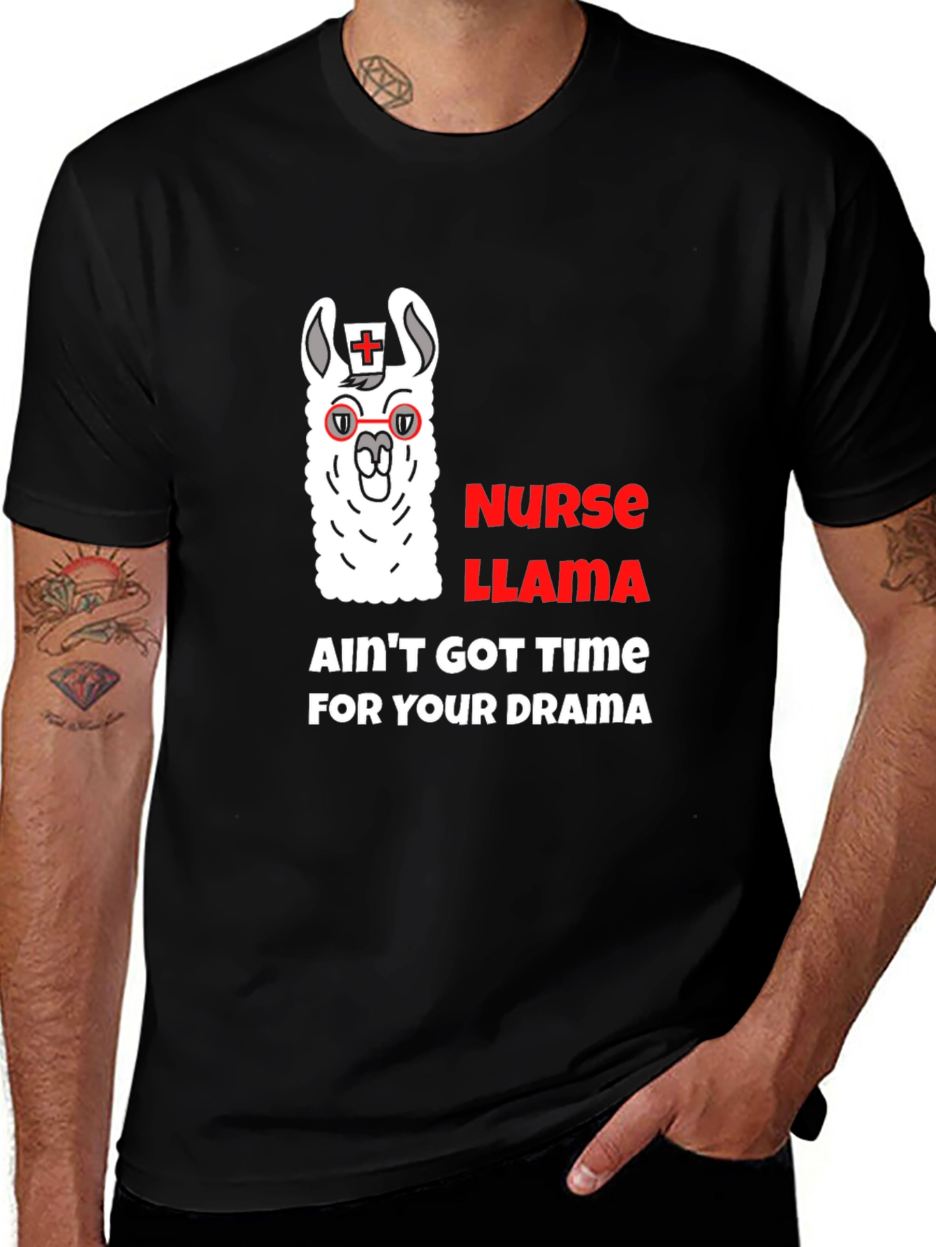 Variant 21 of Nurse Llama T-Shirt - Ain't Got Time For Your Drama