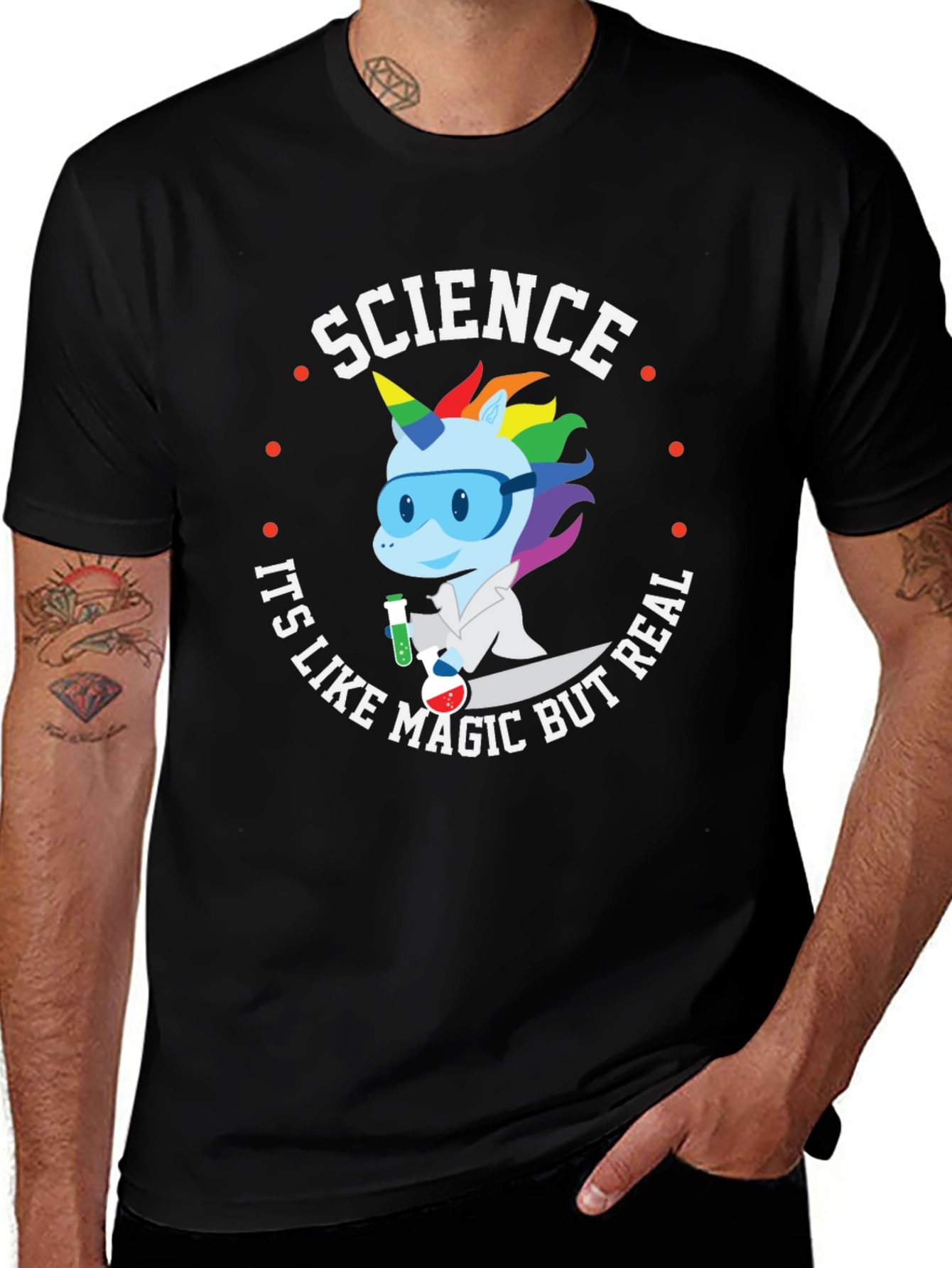 Variant 4 of Science Unicorn T-Shirt - It's Like Magic But Real!