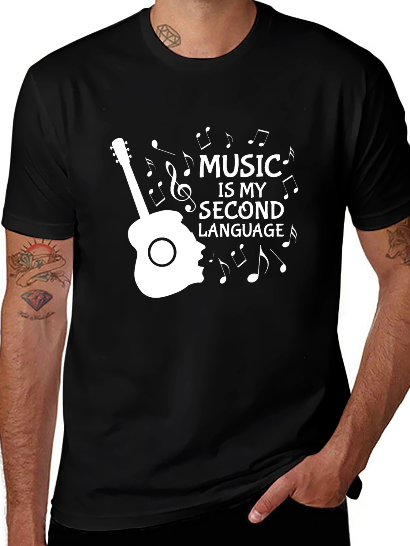 Variant 28 of Music is My Second Language Graphic Tee